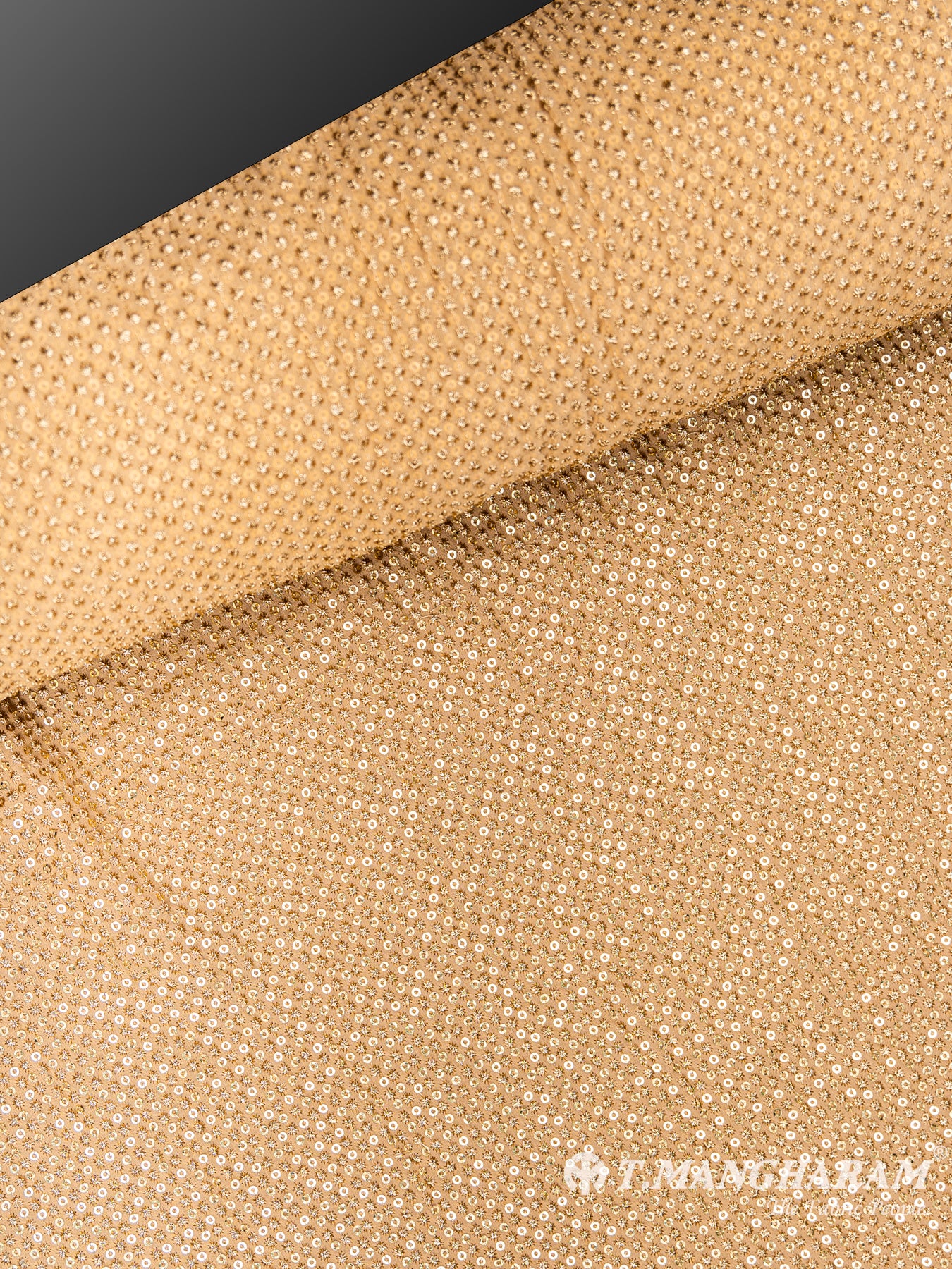 Gold Fancy Georgette Fabric - EC6103 view-2
