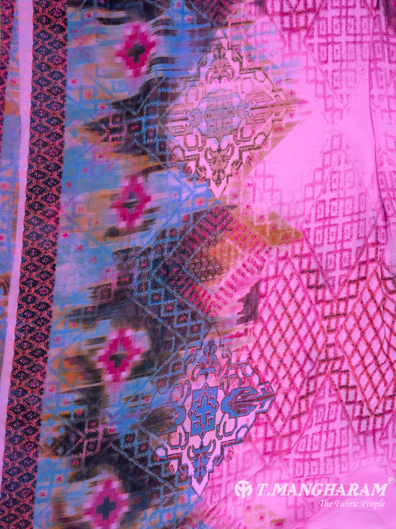 Pink Crepe Chudidhar Fabric Set - EG1678 view-3