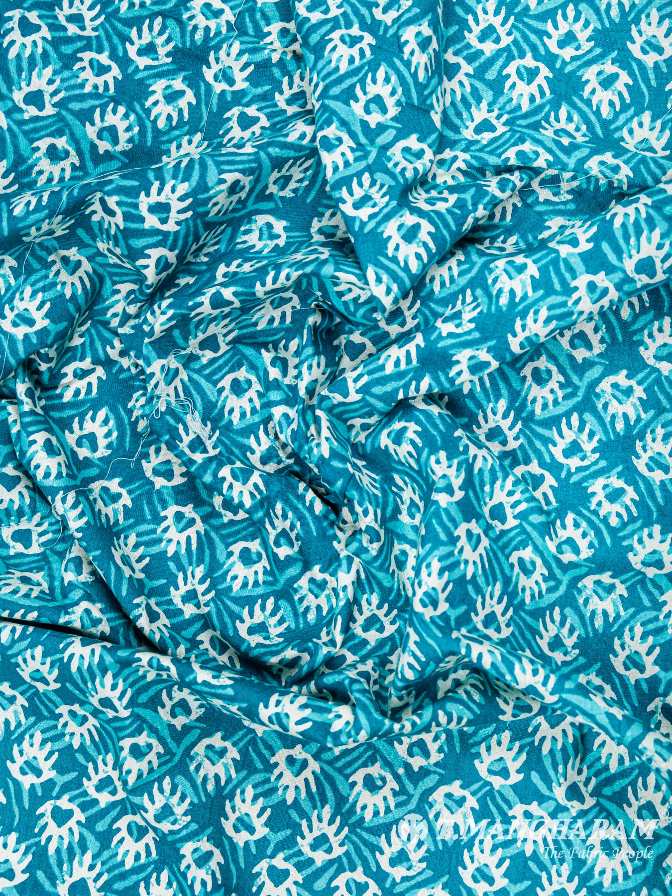 Sea Blue Cotton Fabric - EC6072 view-4