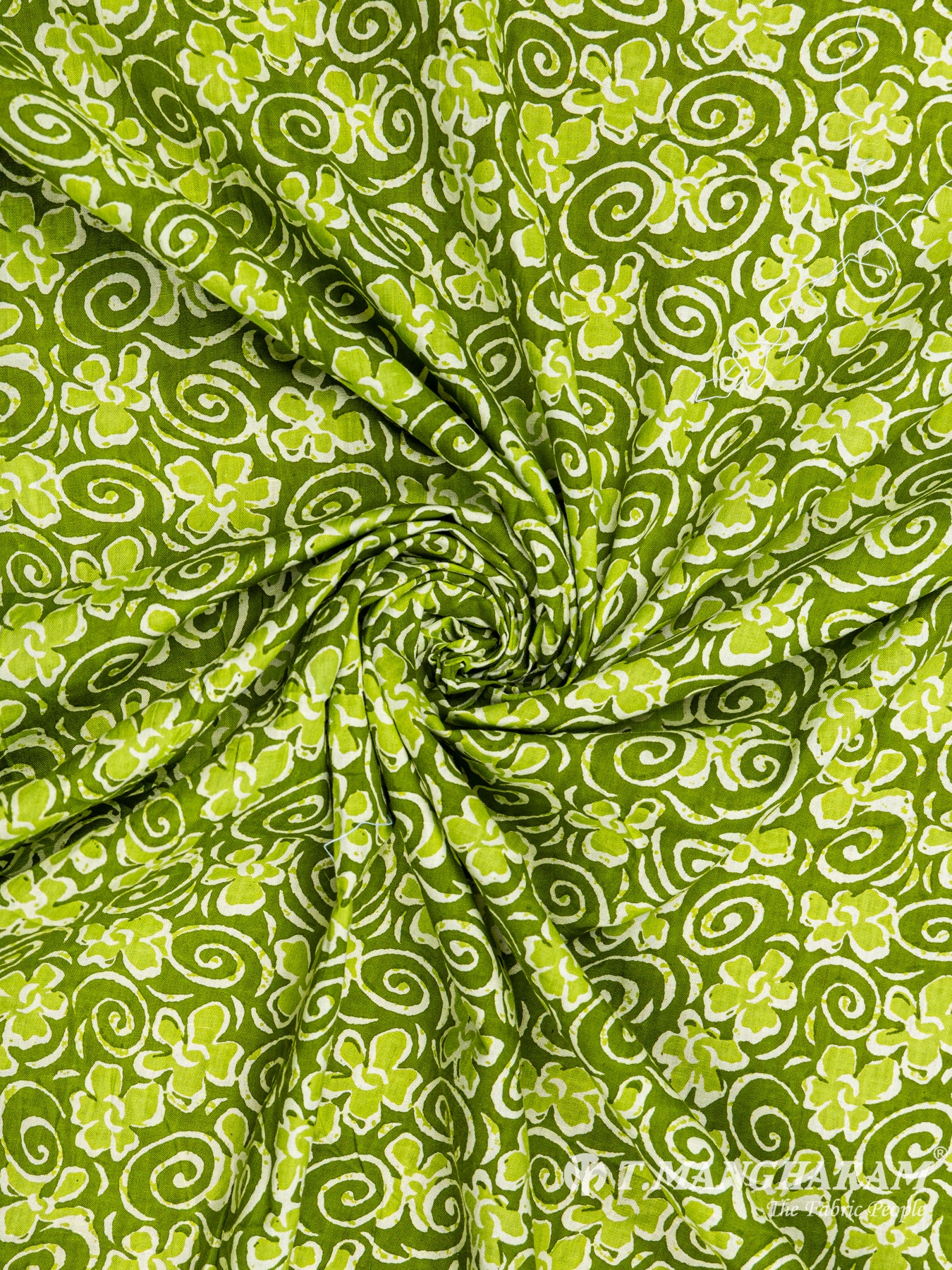 Green Cotton Fabric - EC6088 view-1