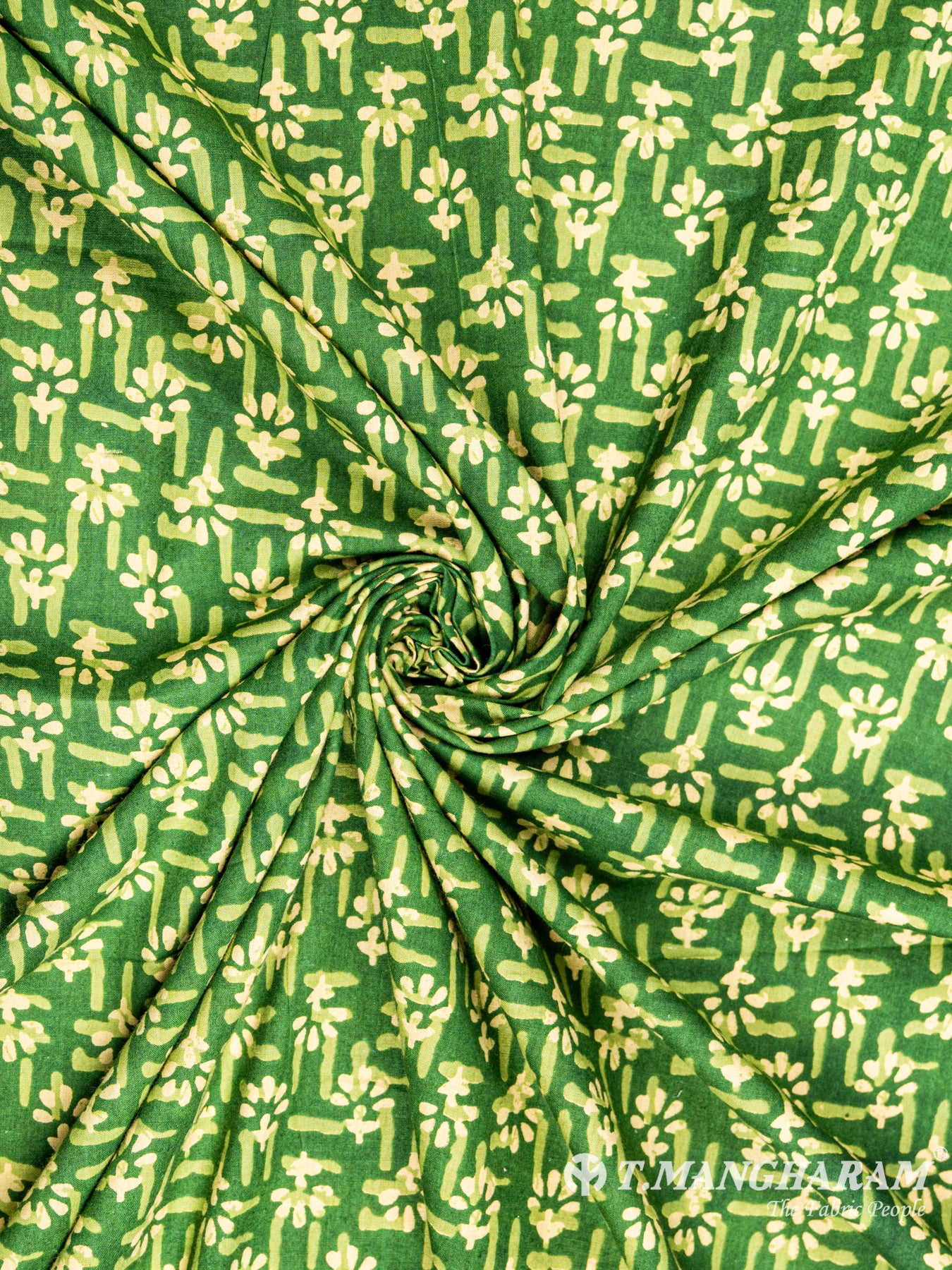 Green Cotton Fabric - EC6065 view-1
