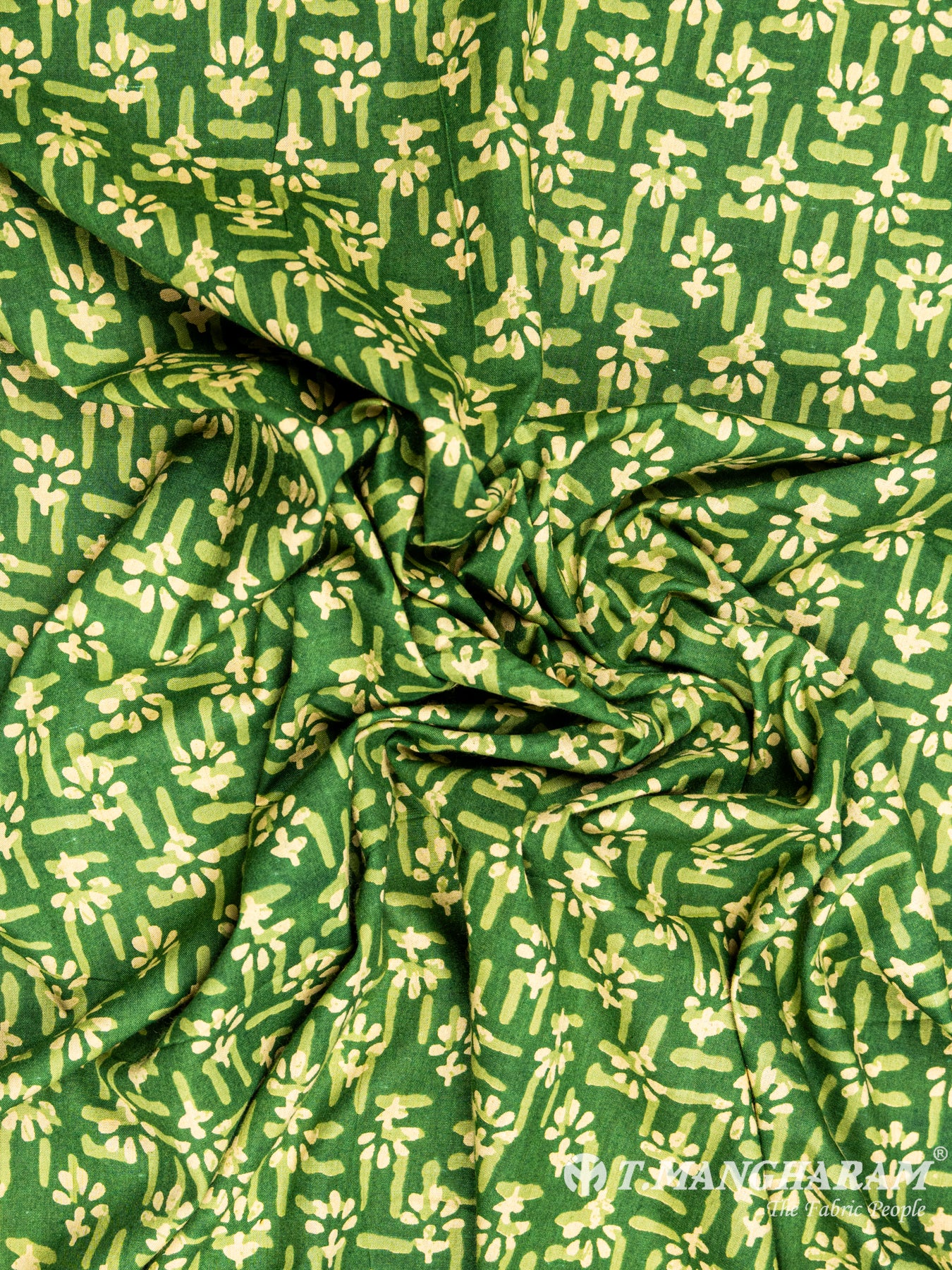 Green Cotton Fabric - EC6065 view-4