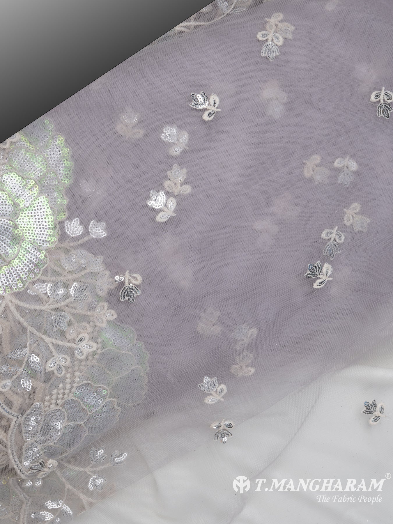 Violet Net Embroidery Fabric - EC7626 view-2