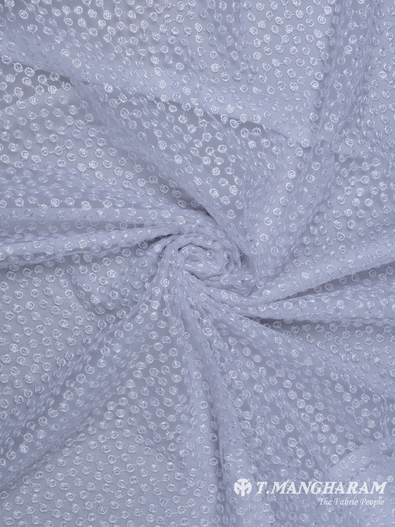 White Net Embroidery Fabric -EC7895 – Tmangharam - The Fabric