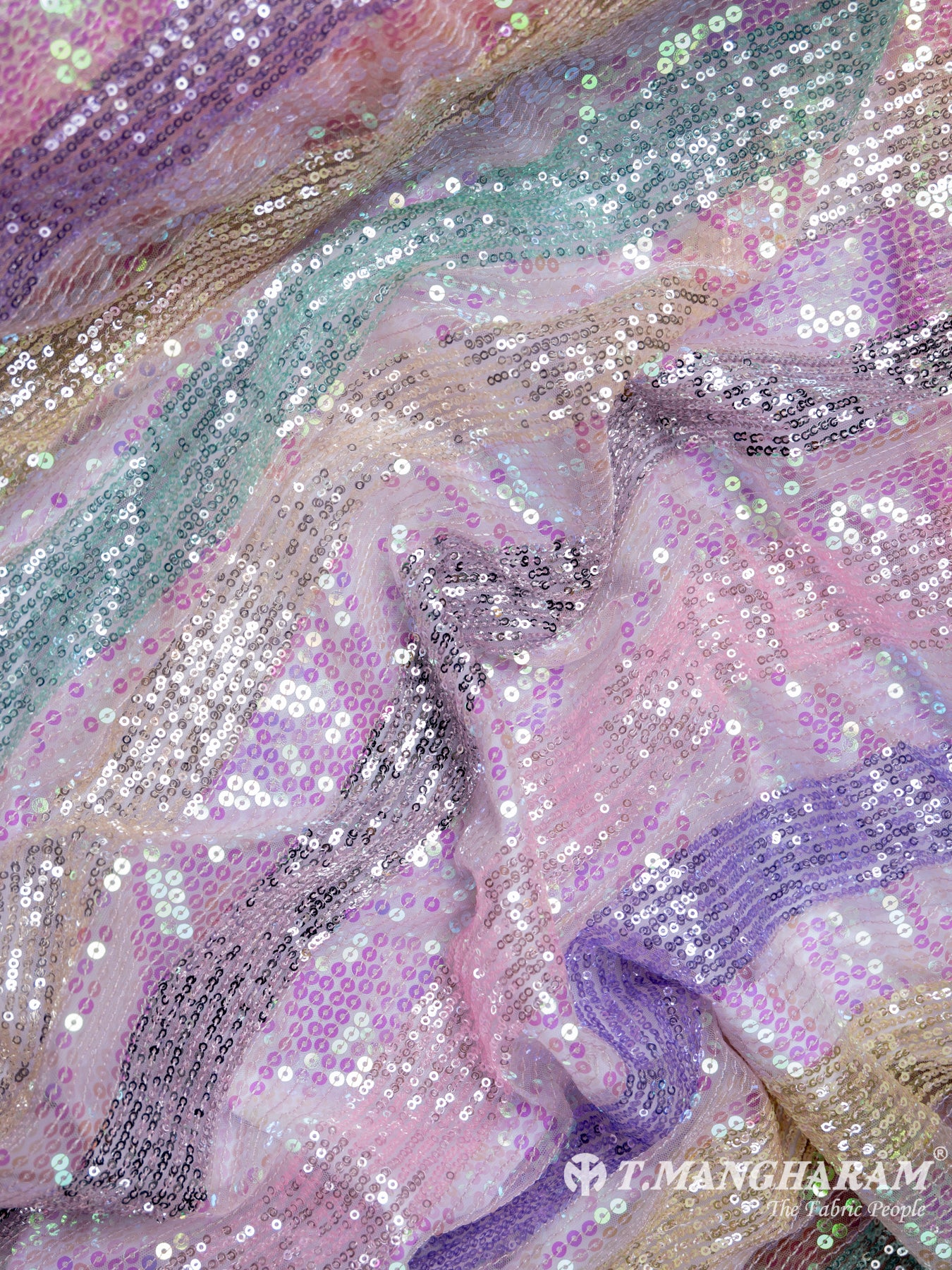 Multicolor Fancy Net Fabric - EC7371 view-4