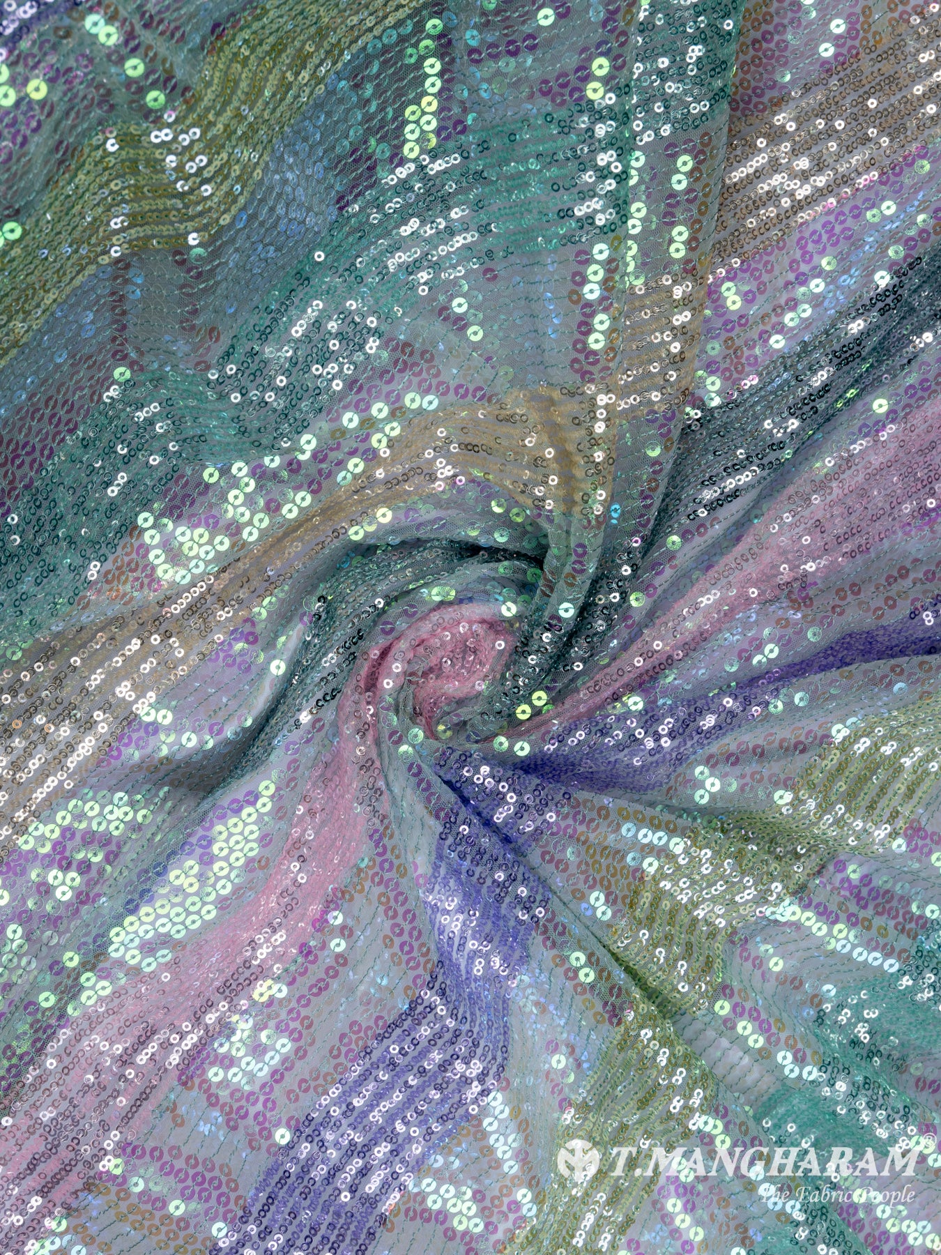 Multicolor Fancy Net Fabric - EC7368 view-1