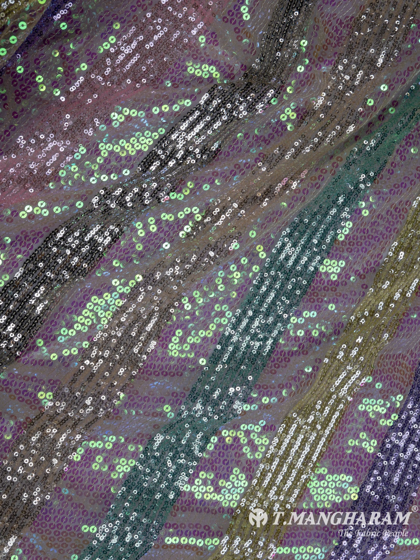 Multicolor Fancy Net Fabric - EC7369 view-3