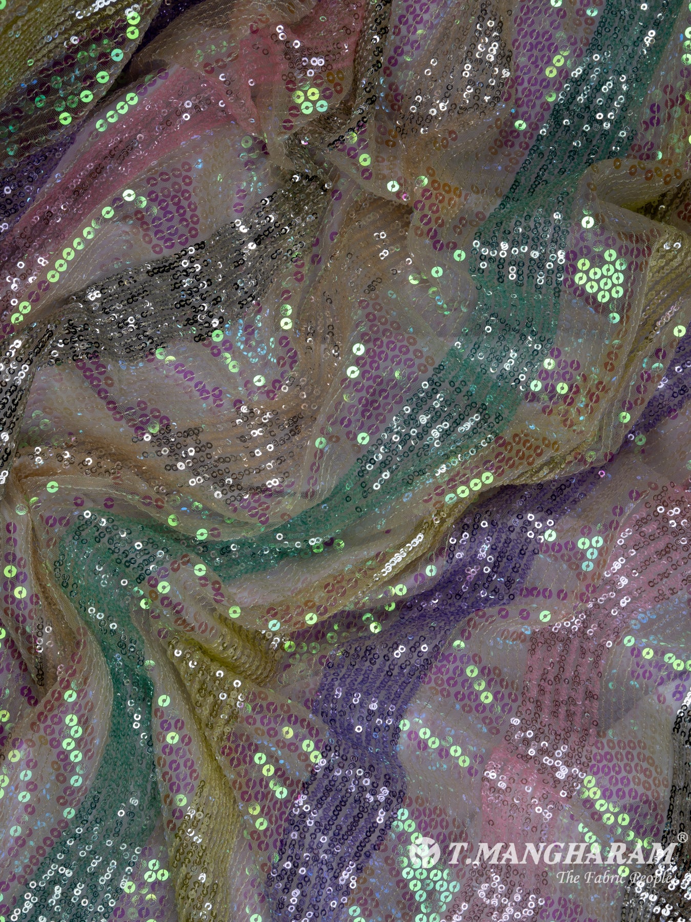Multicolor Fancy Net Fabric - EC7369 view-4