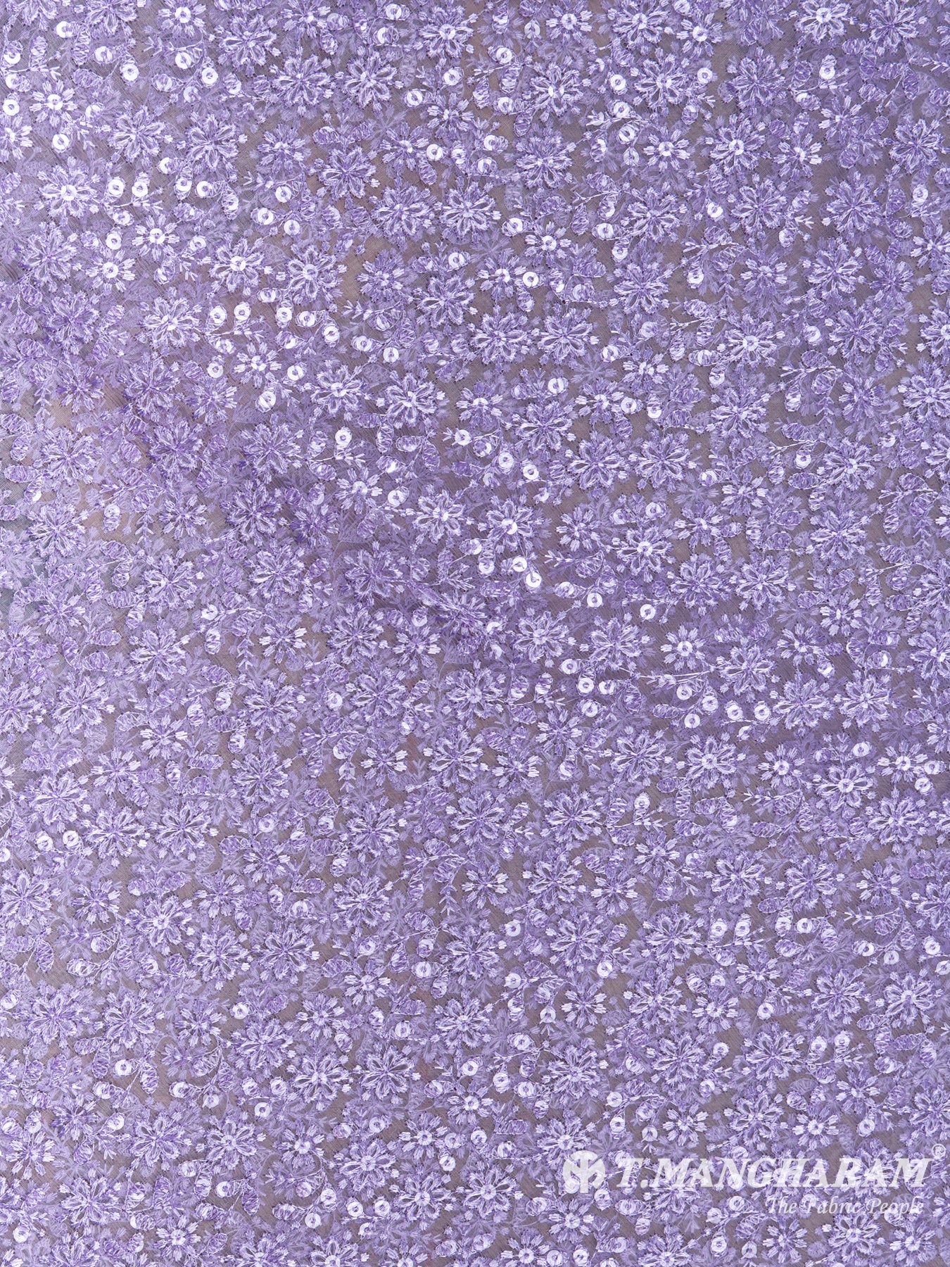 Violet Georgette Embroiery  Fabric - EC6164 view-3