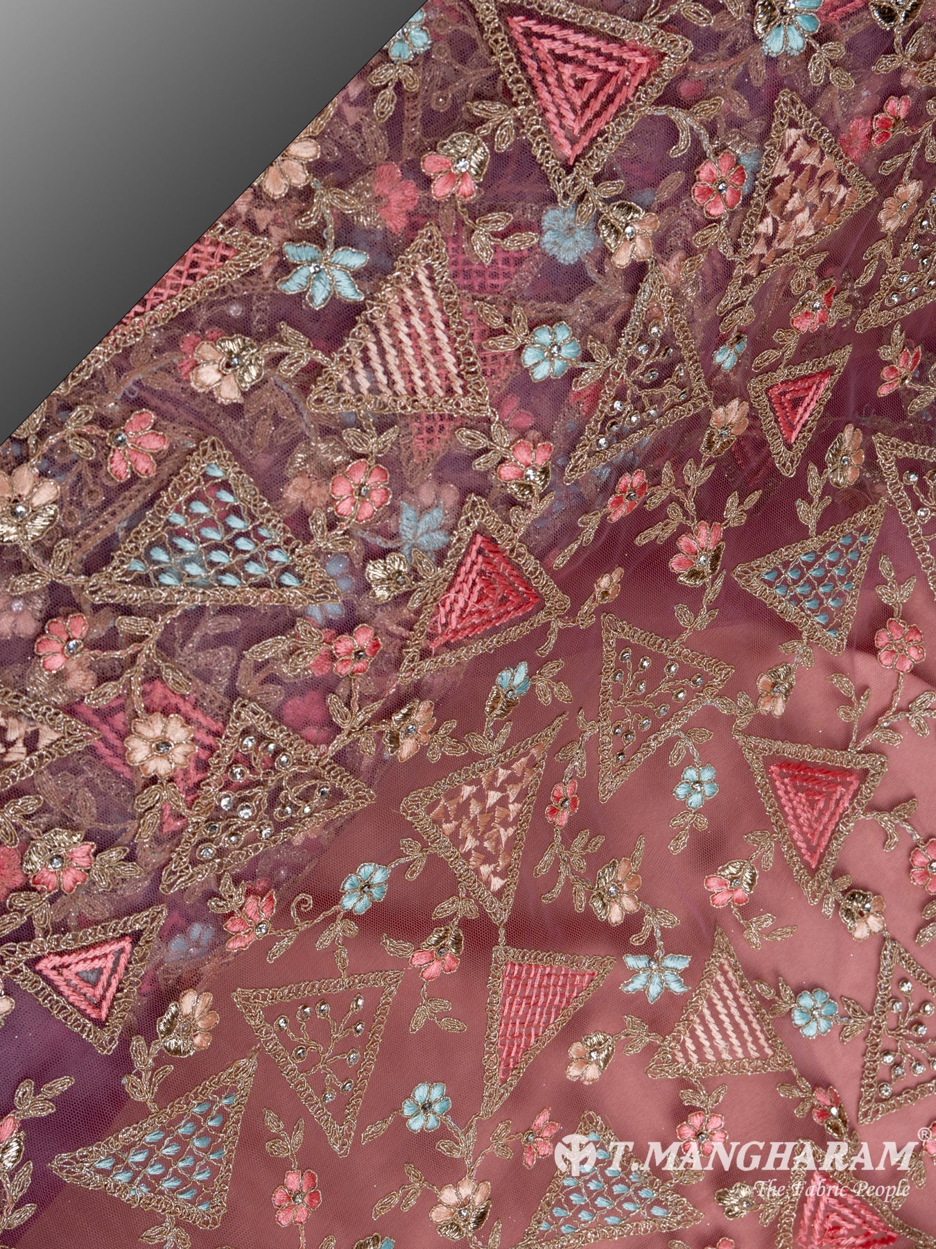Multicolor Fancy Net Fabric - EC7908 view-2