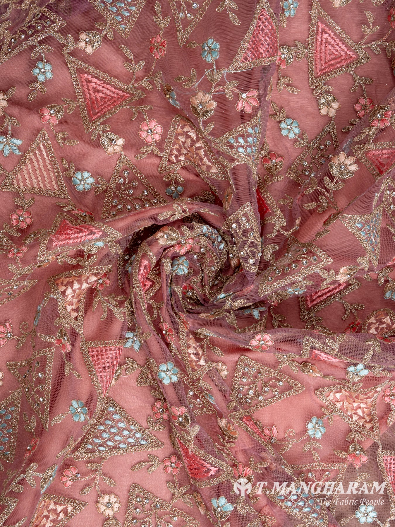 Multicolor Fancy Net Fabric - EC7908 view-1