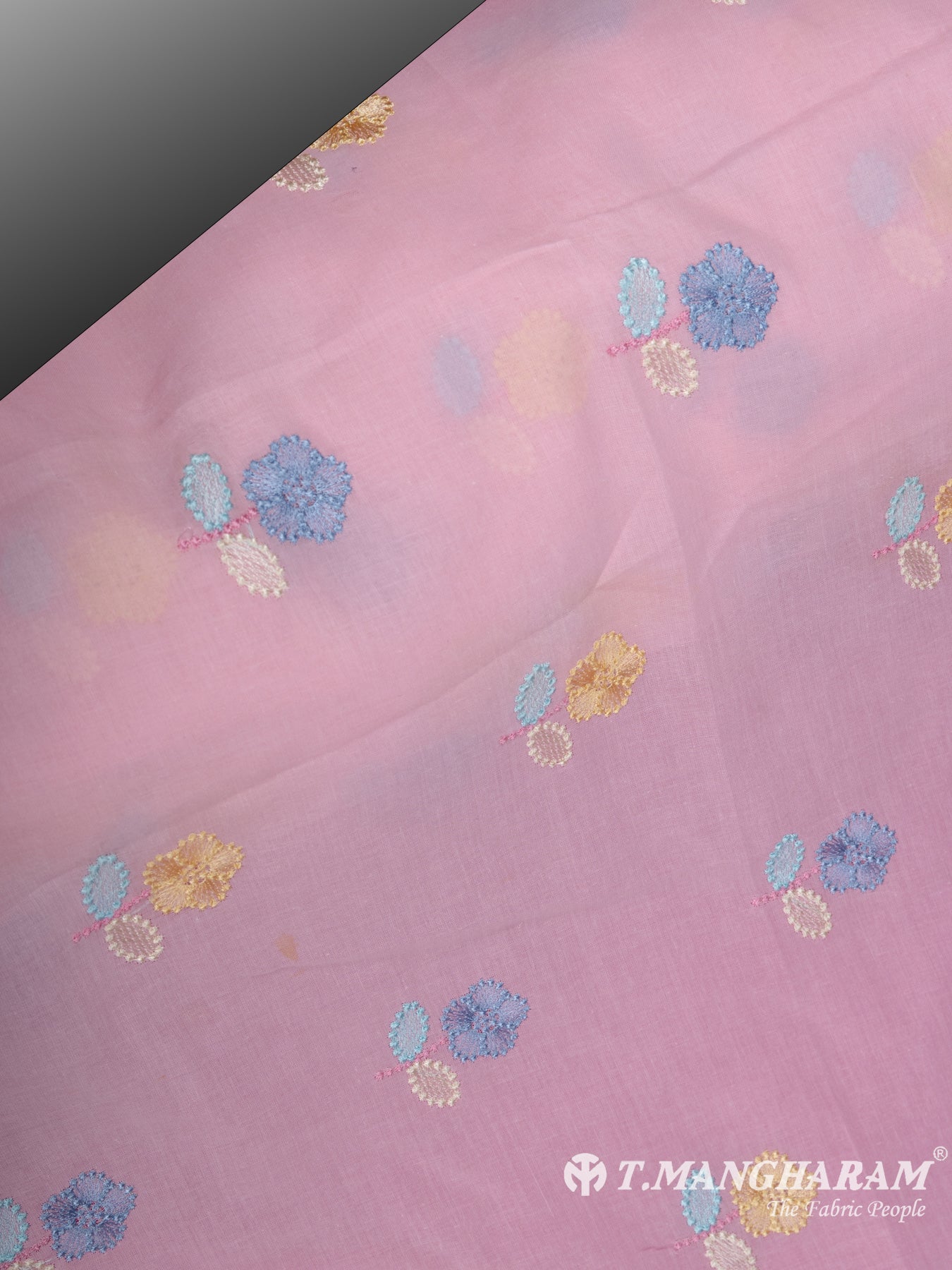 Pink Cotton Embroidery Fabric - EC7911 view-2