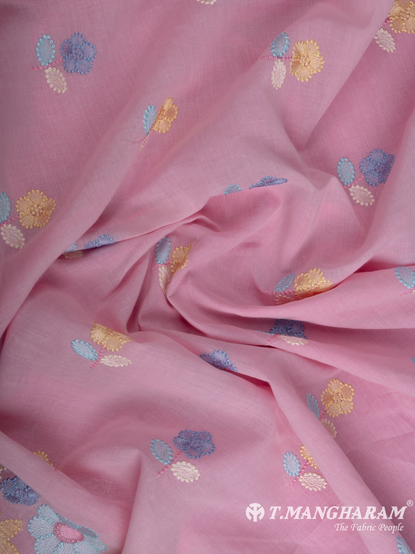Pink Cotton Embroidery Fabric - EC7911 view-4