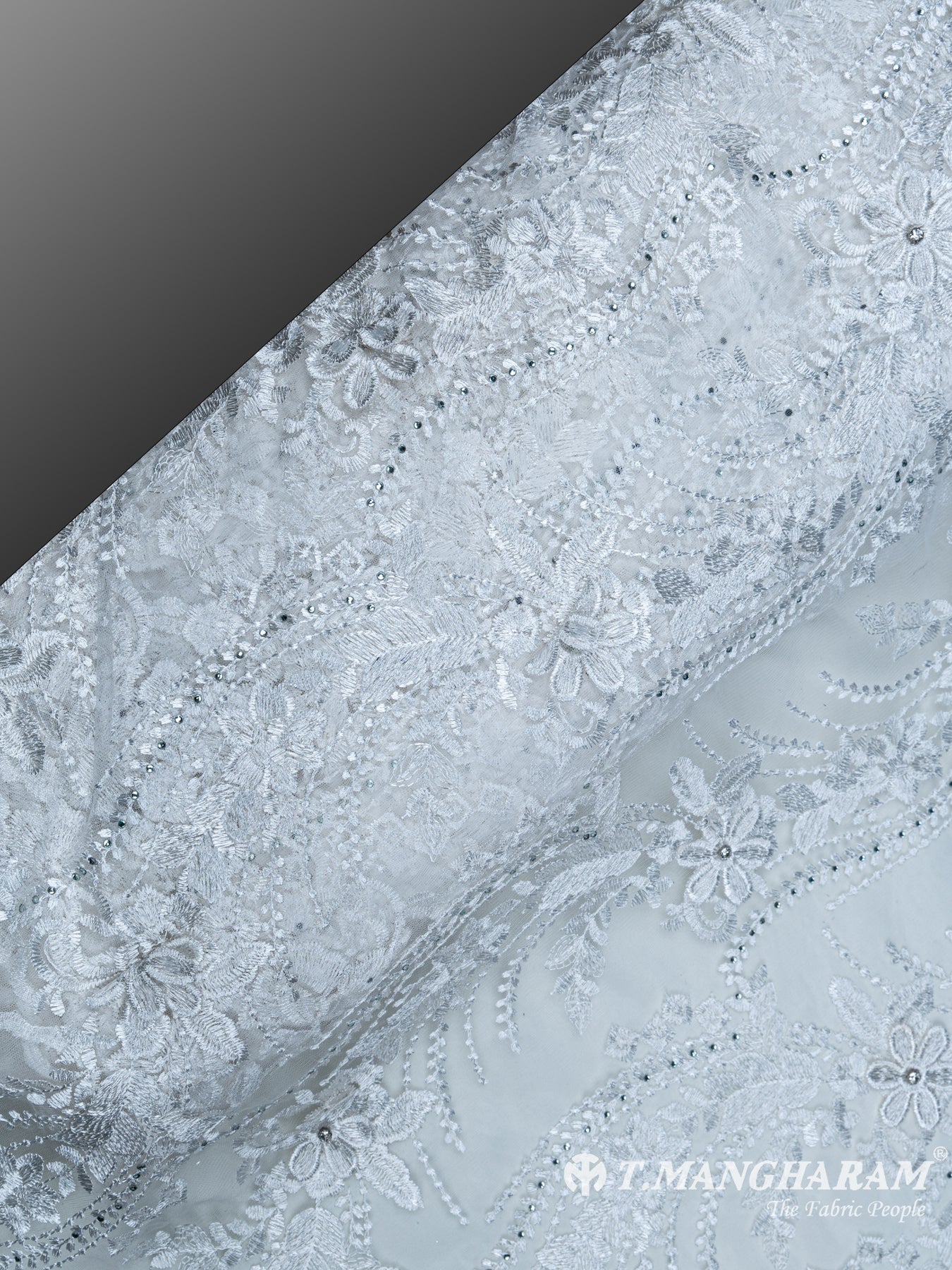 White Fancy Net Fabric - EA1499 view-2
