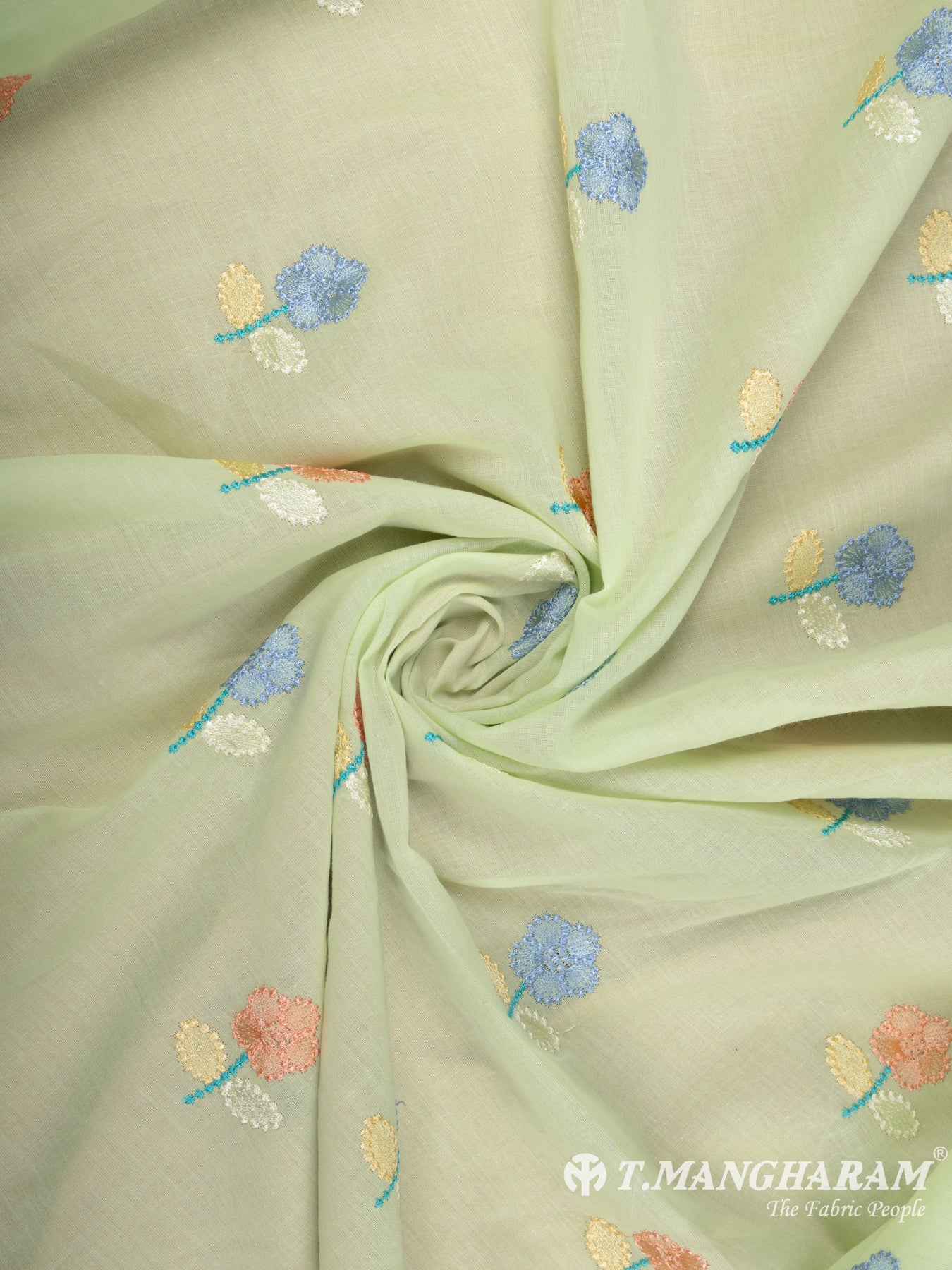 Dark Green Fancy Net Fabric - EB0171 – Tmangharam - The Fabric People