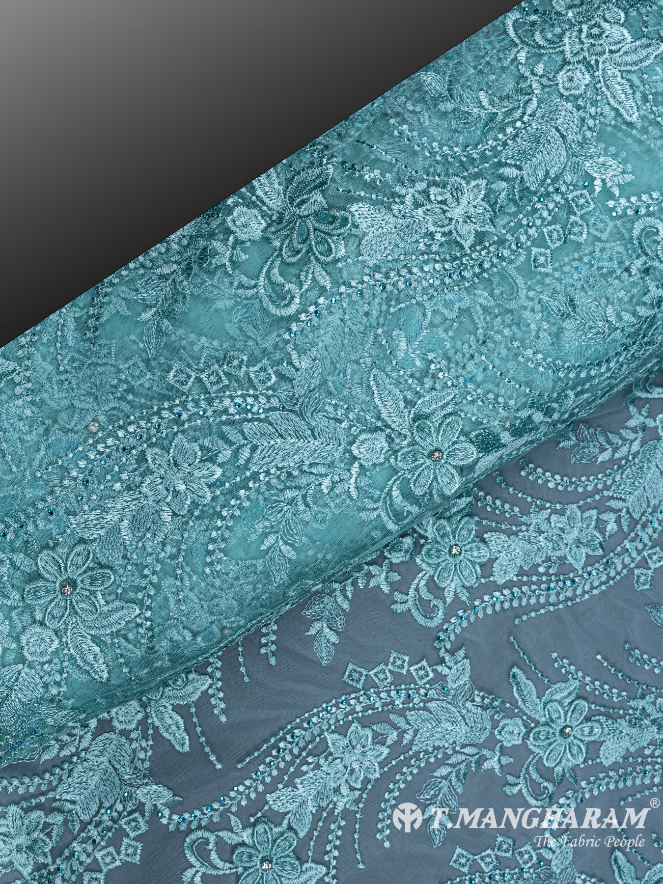 Green Fancy Net Fabric - EA1505 view-3