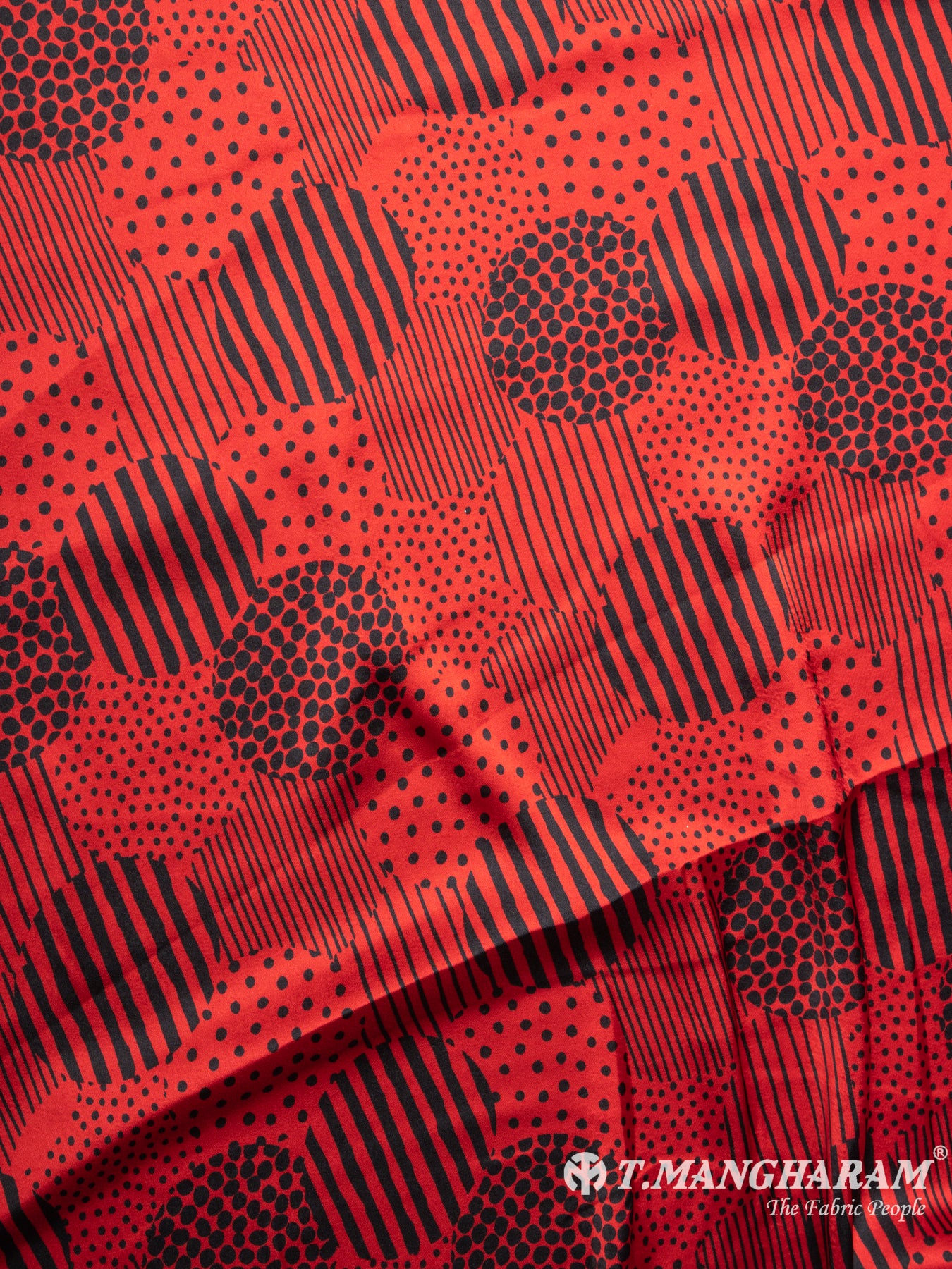 Red Silk Fabric - EC7913 view-3