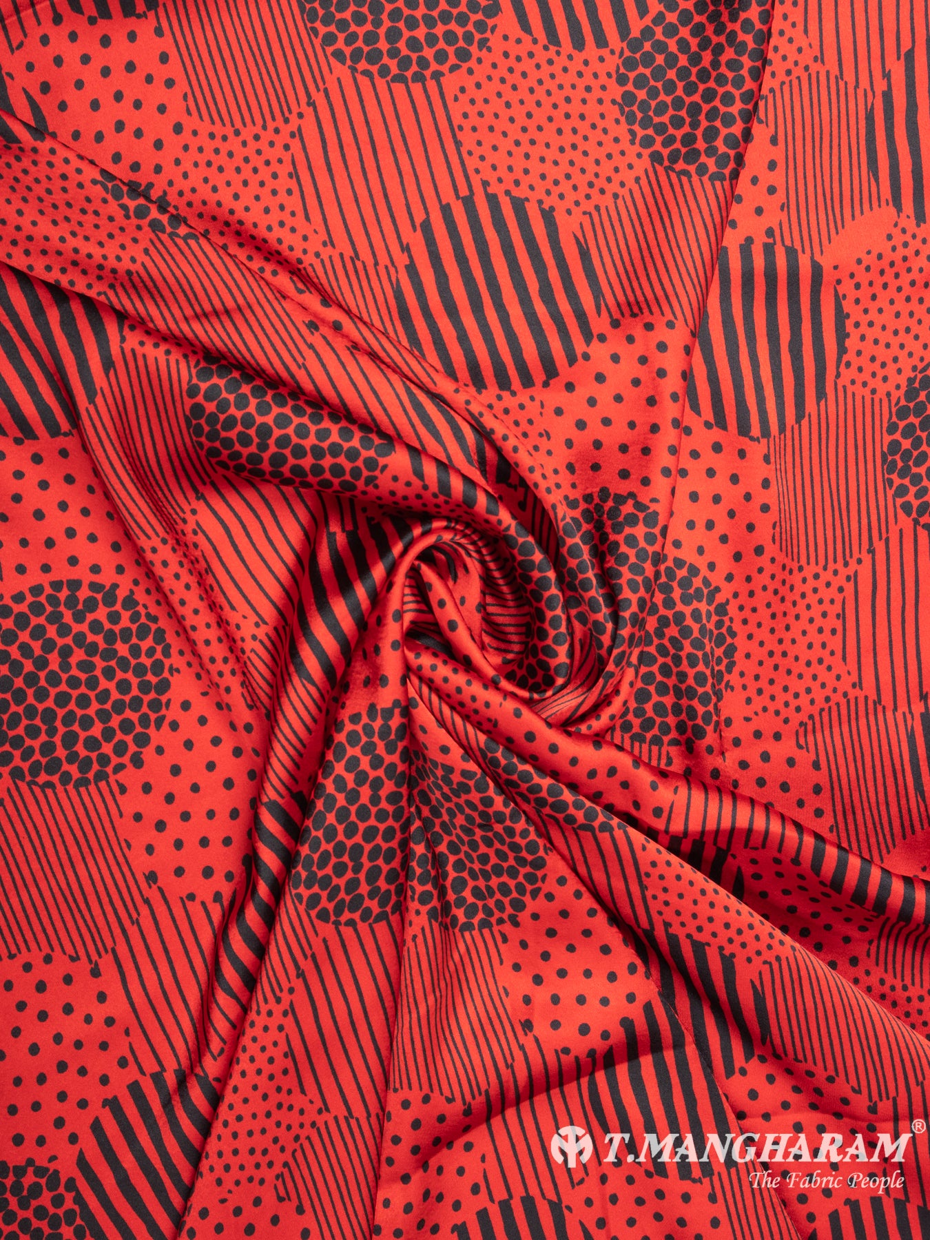 Red Silk Fabric - EC7913 view-1