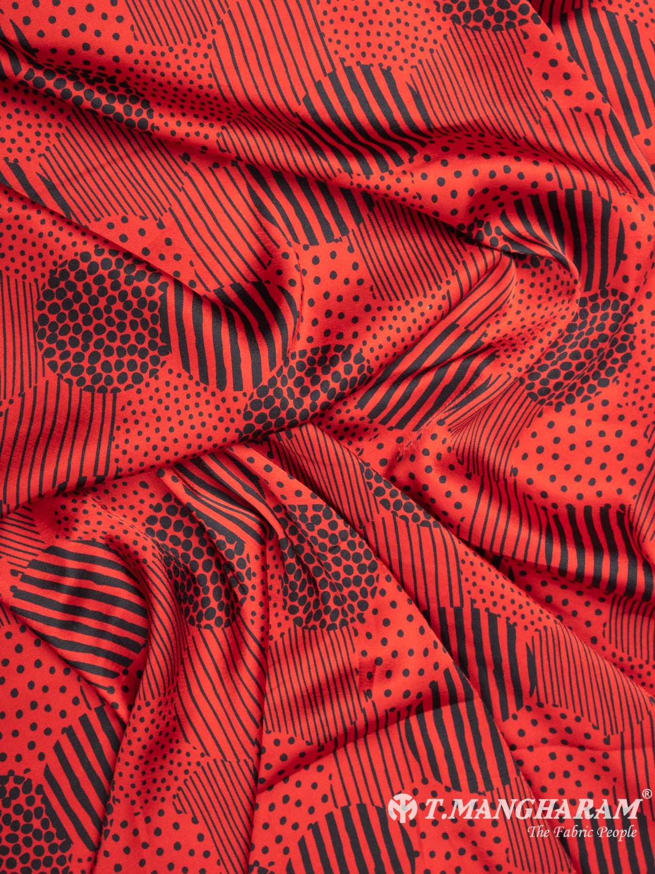 Red Silk Fabric - EC7913 view-4