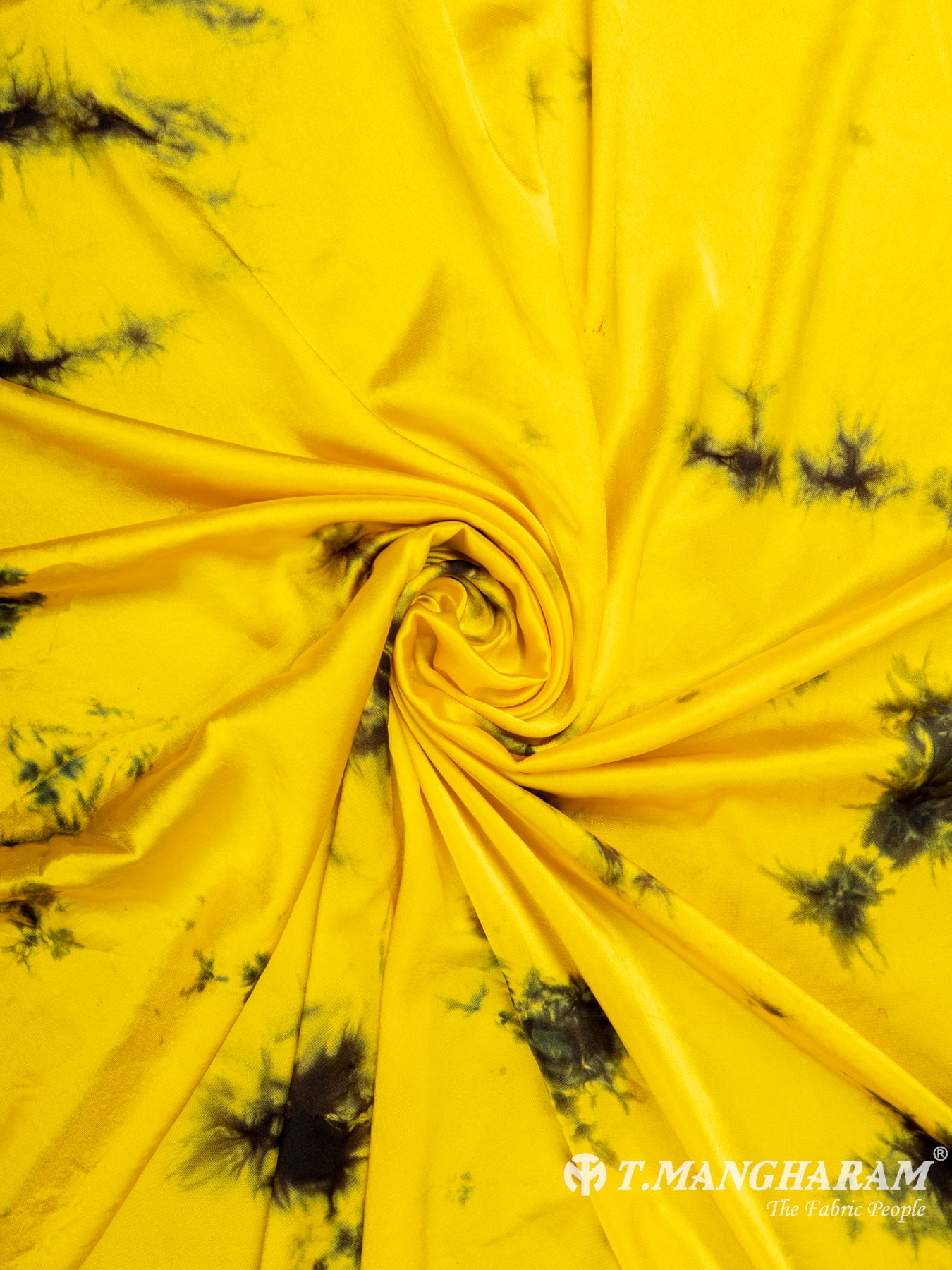 Yellow Nylon Satin Fabric - EC7943 view-1