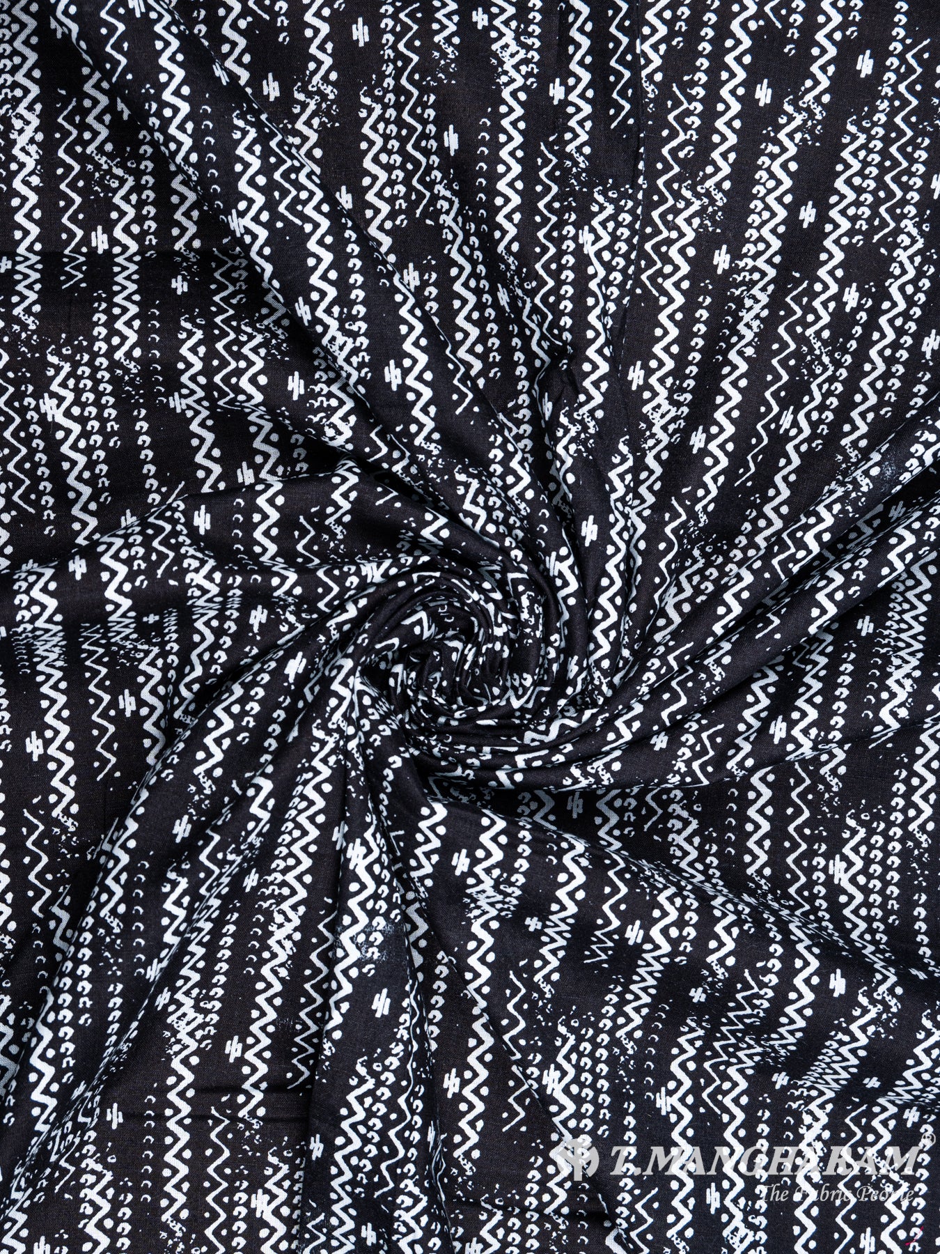 Black Cotton Fabric - EC6144 view-1