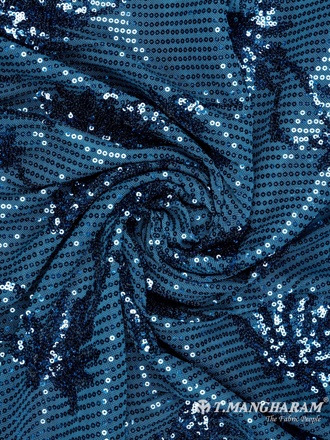 Blue Fancy Net Fabric - EB3574 view-1