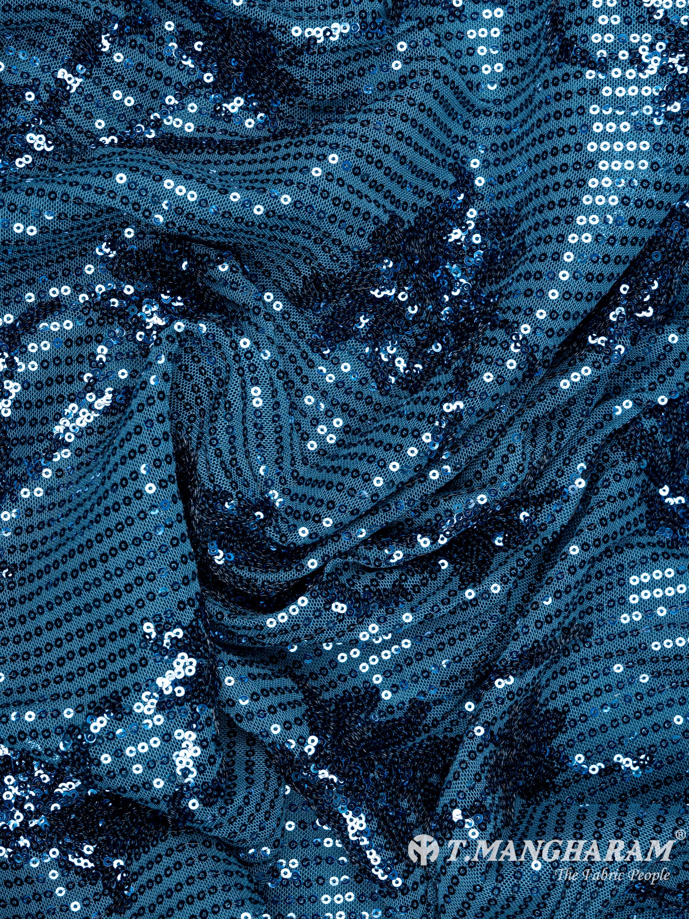 Blue Fancy Net Fabric - EB3574 view-4