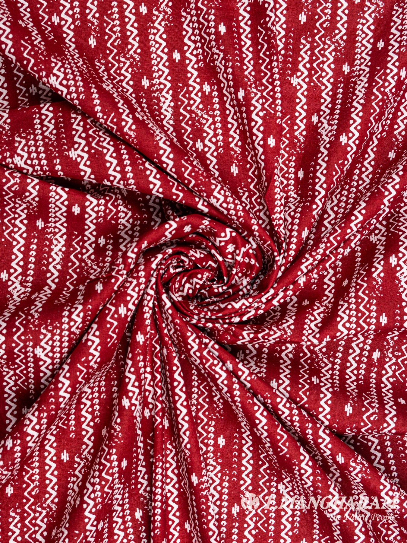 Maroon Cotton Fabric - EC6145 view-1