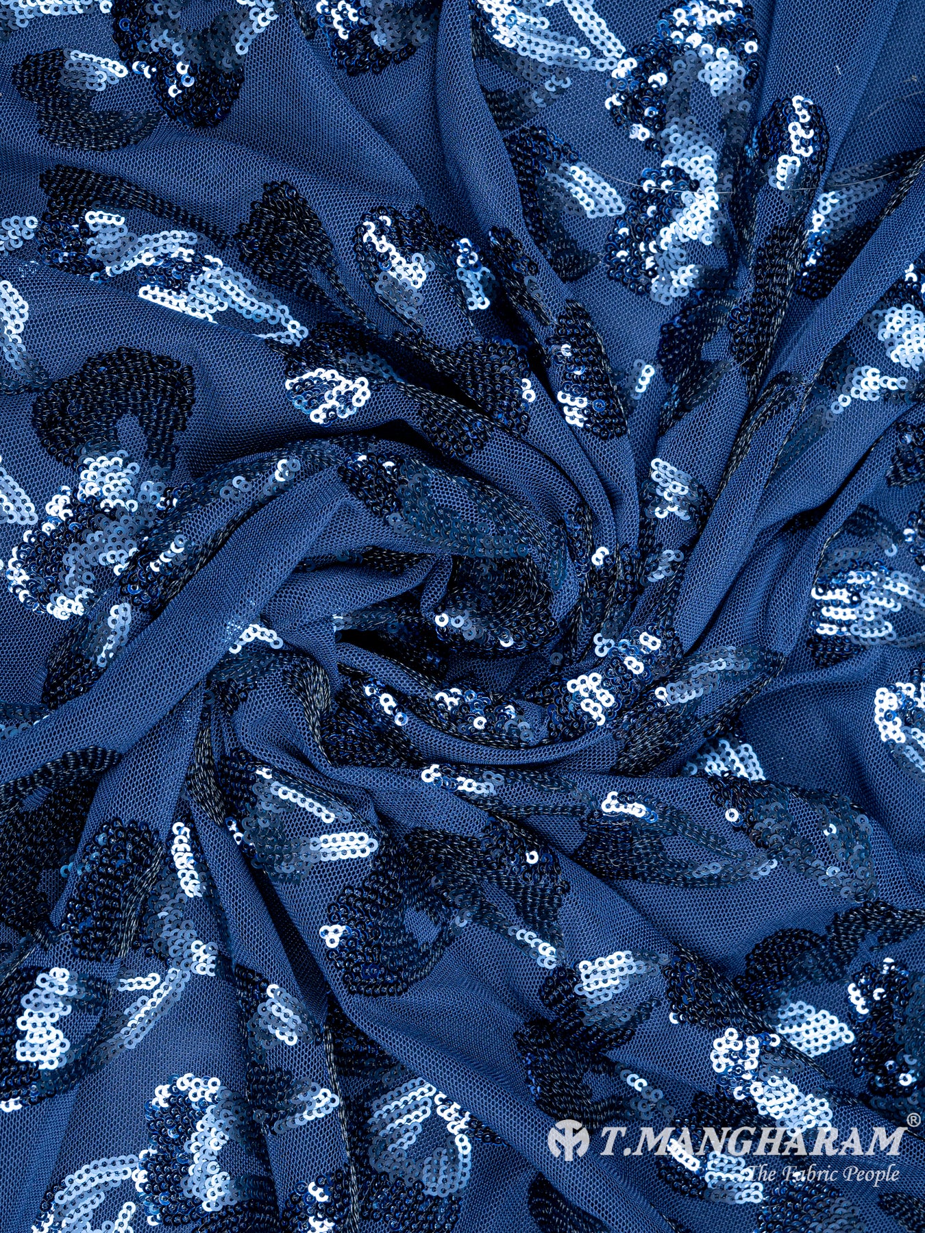 Blue Fancy Net Fabric - EC4444 view-1