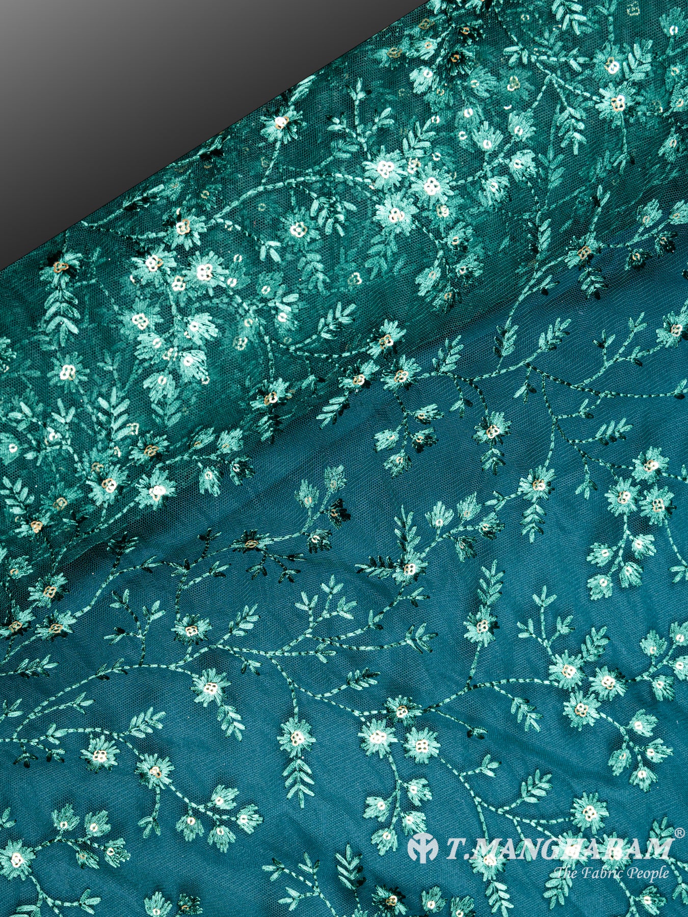 Green Net Embroidery Fabric - EC6124 view-2