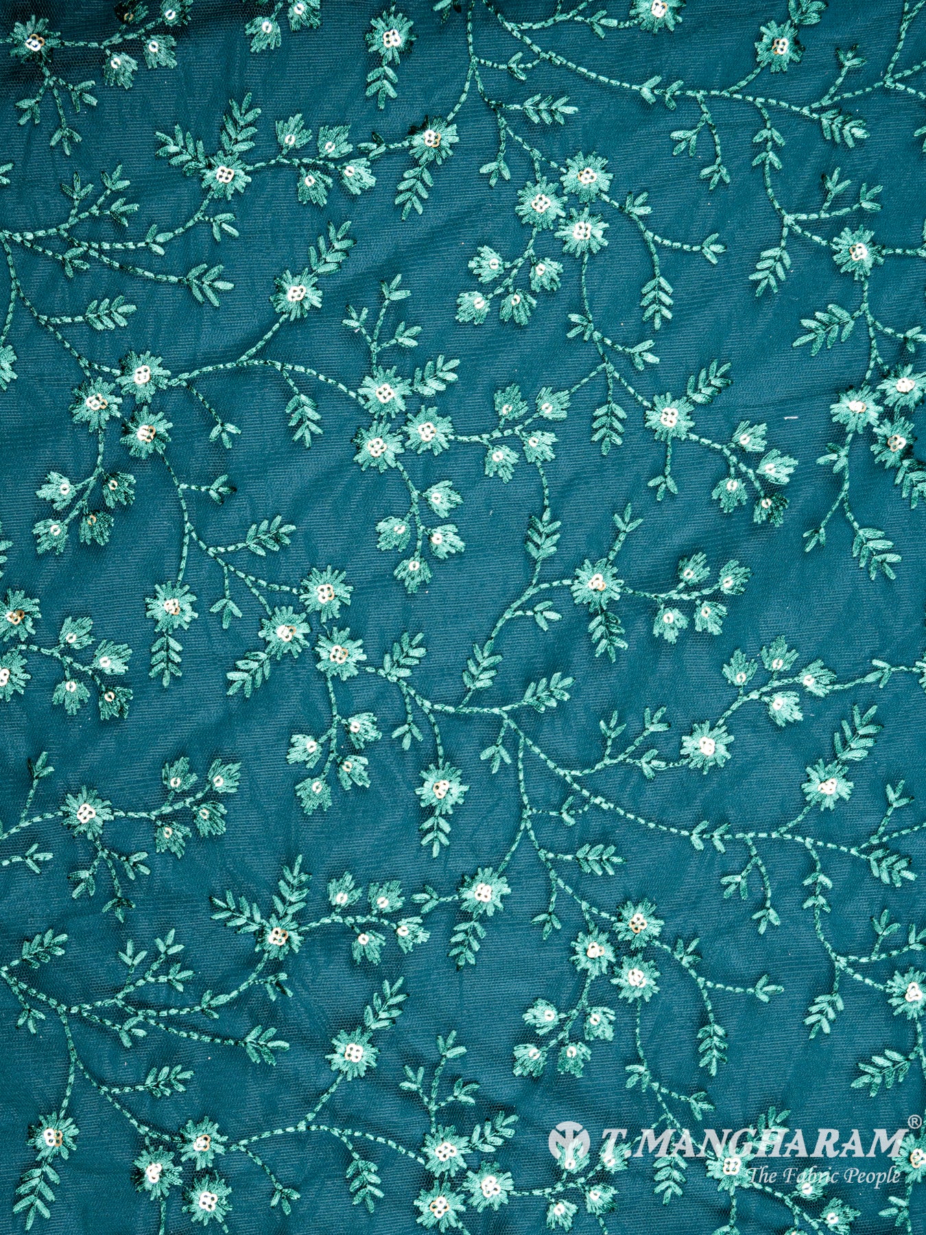 Green Net Embroidery Fabric - EC6124 view-3