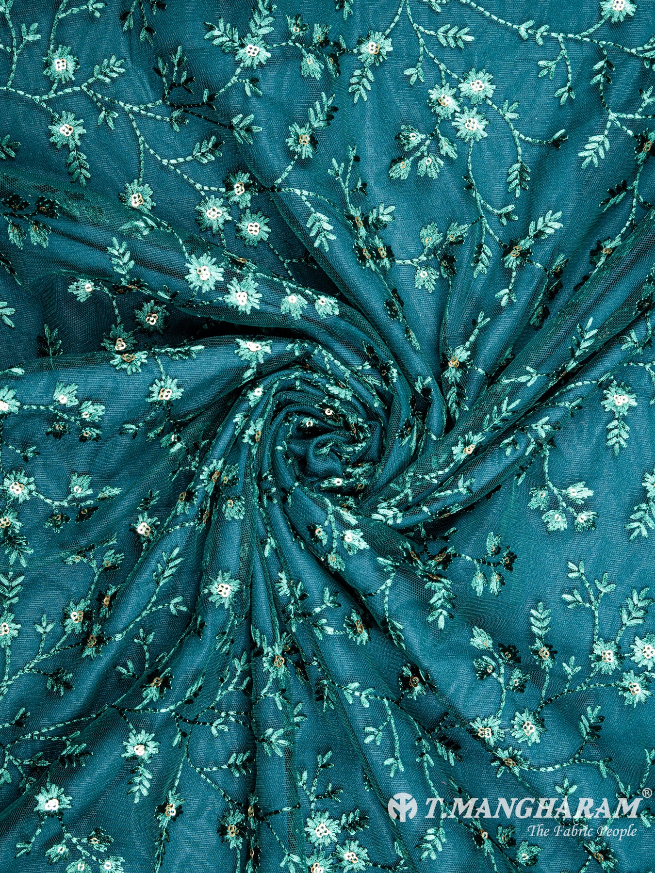 Green Net Embroidery Fabric - EC6124 view-1