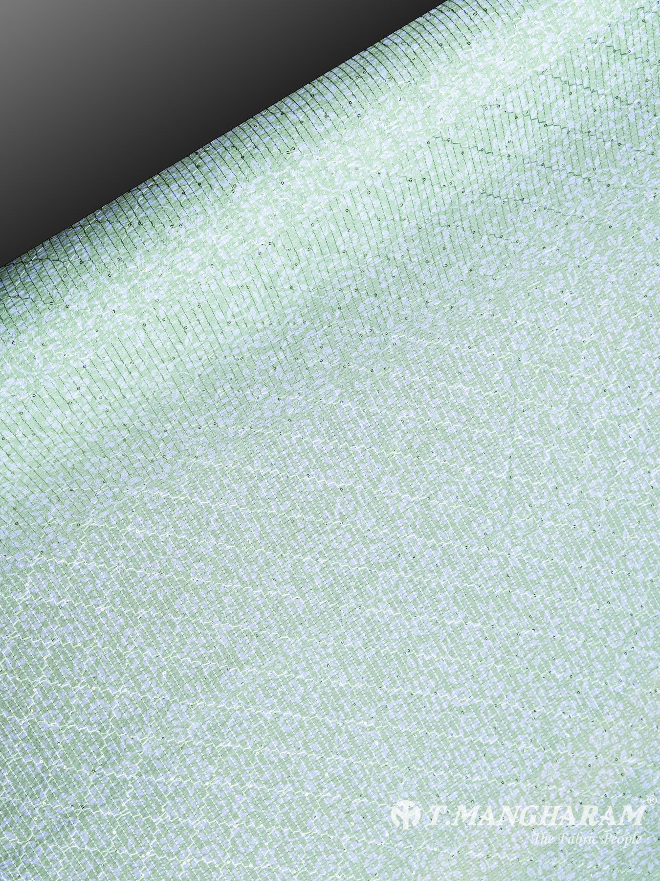 Green Banaras Fabric - EB3700