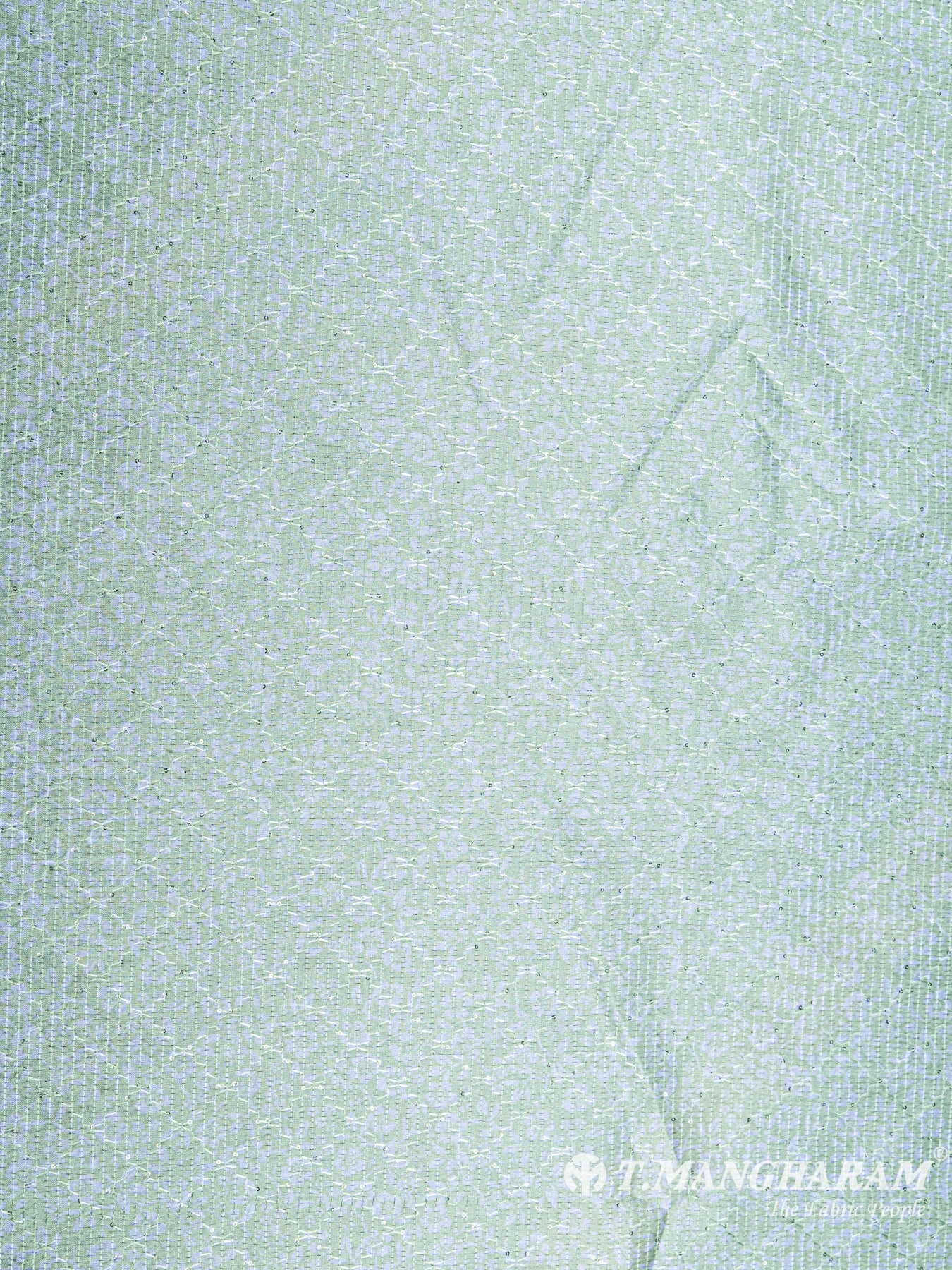 Green Banaras Fabric - EB3700