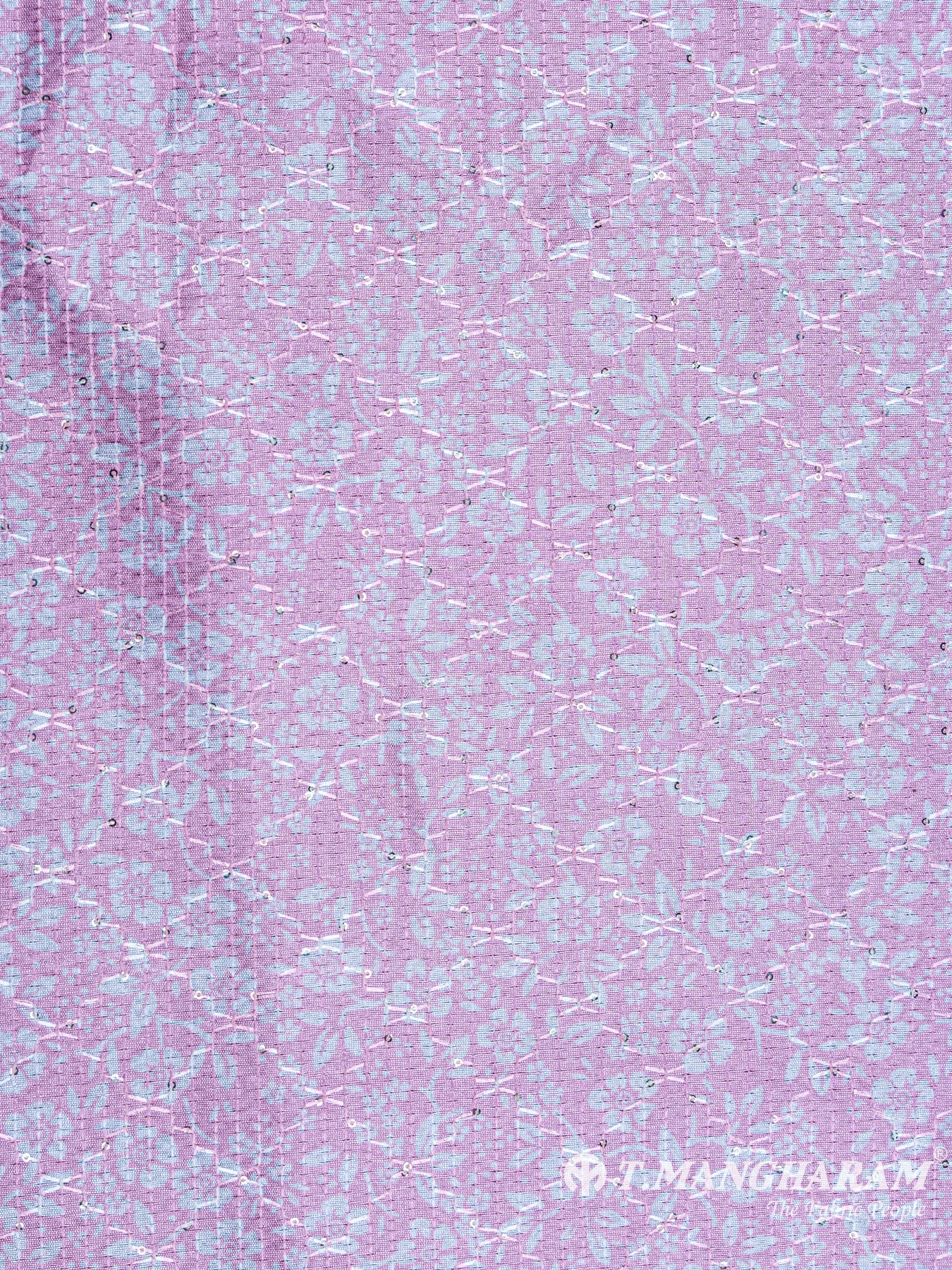 Pink Semi Banaras Fabric - EB3698 view-3