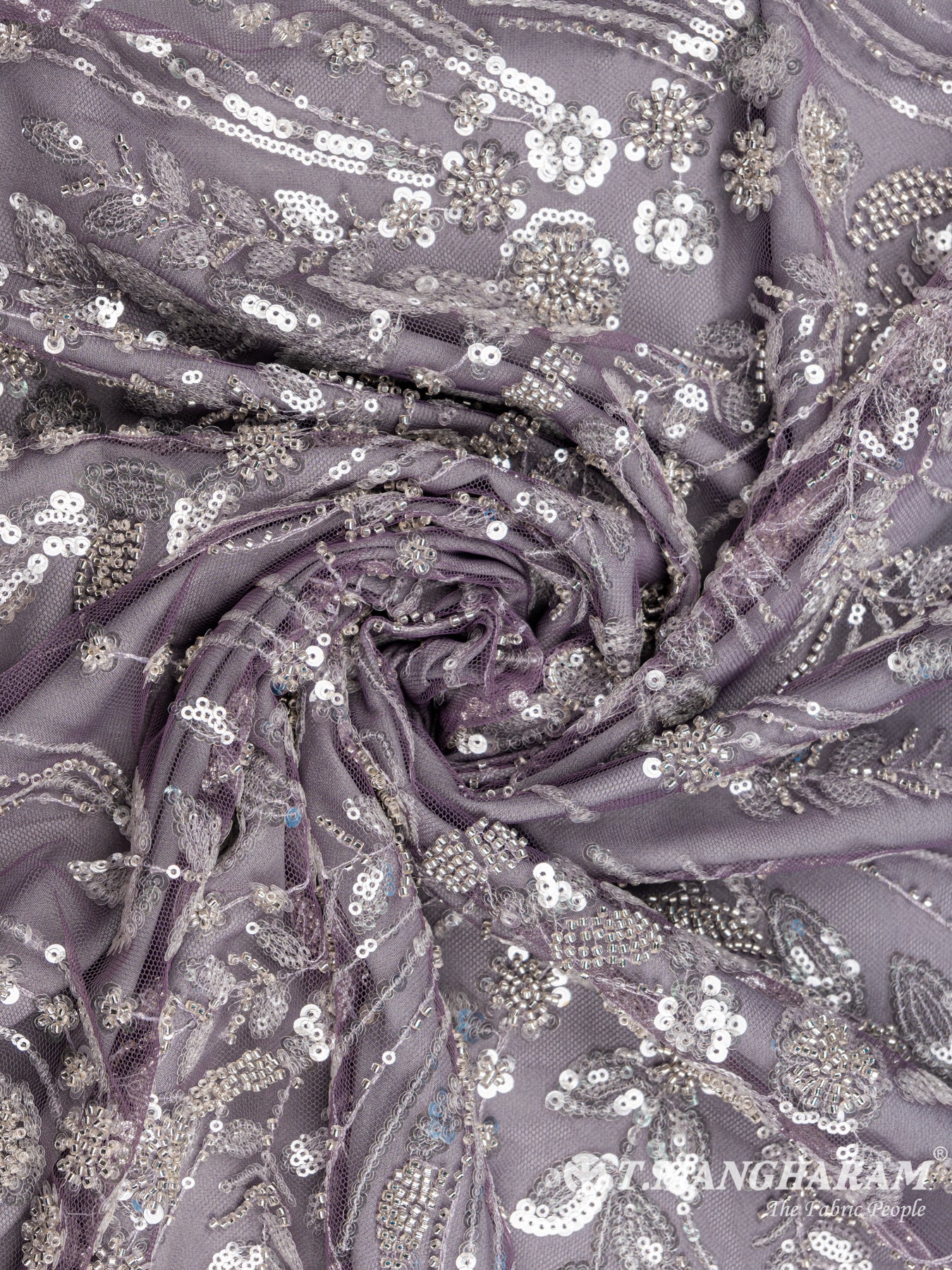 Purple Fancy Net Fabric - EB3191 view-1