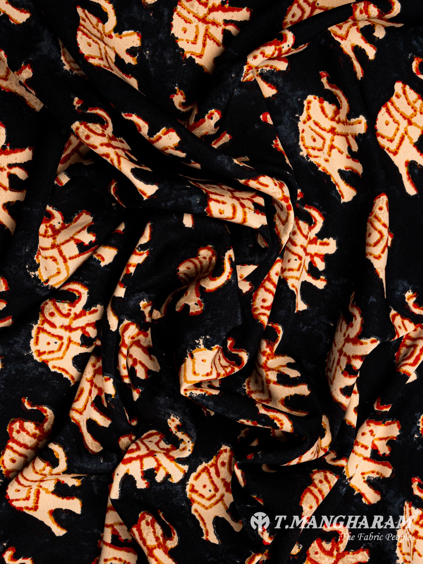 Black Crepe Fabric - EC4604 view-4