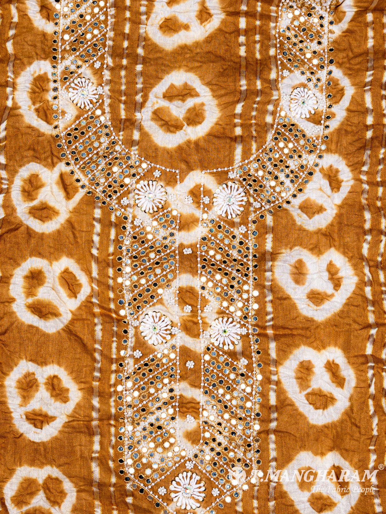 Brown Cotton Chudidhar Fabric Set - EH1394 view-4