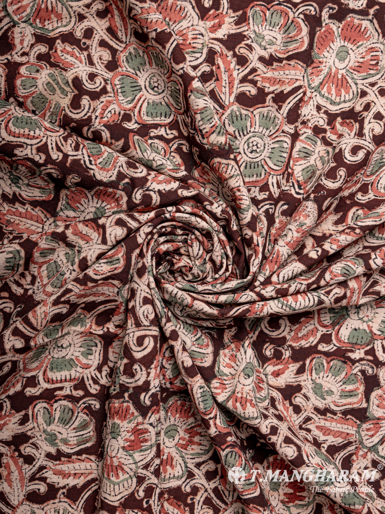 Maroon Cotton Fabric - EA2129 view-1