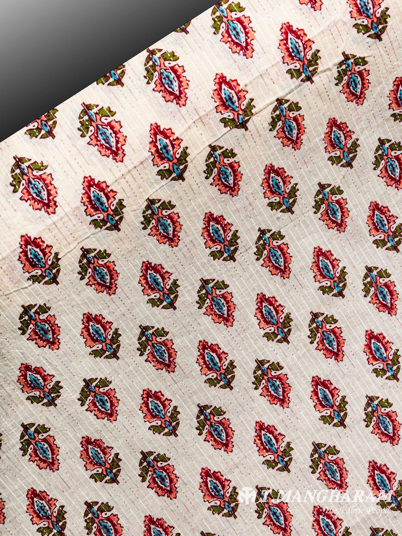 Beige Cotton Fabric - EC6217 view-3