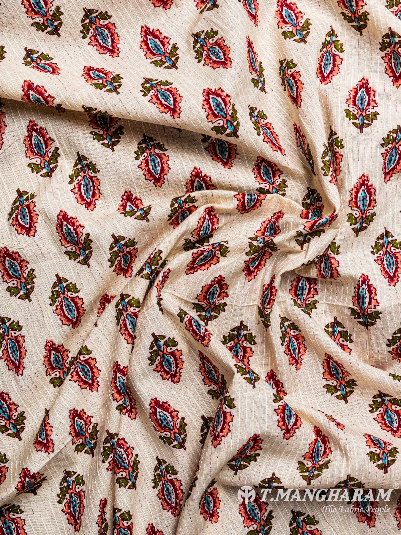 Beige Cotton Fabric - EC6217 view-2