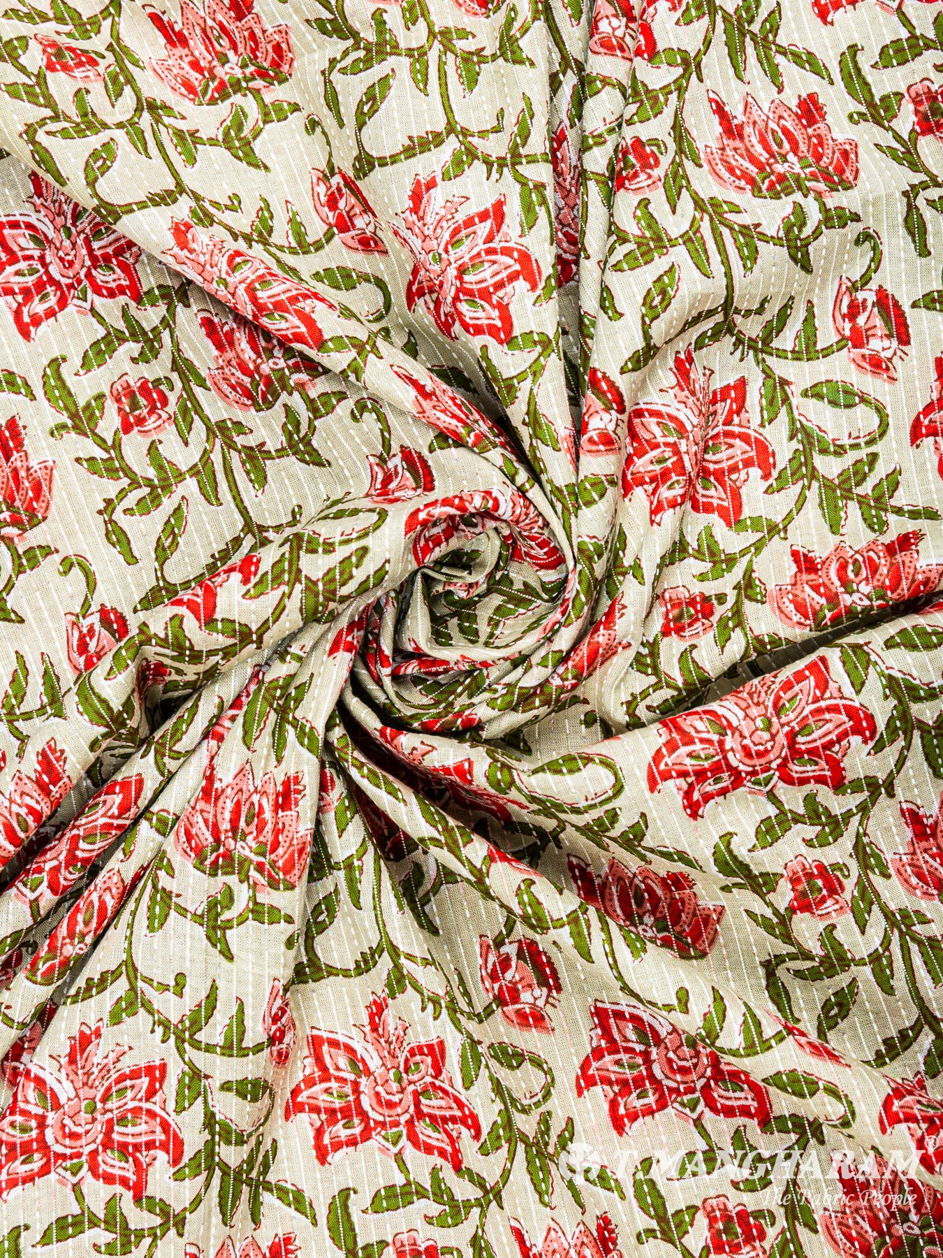Pista Green Cotton Fabric - EC6210 view-1