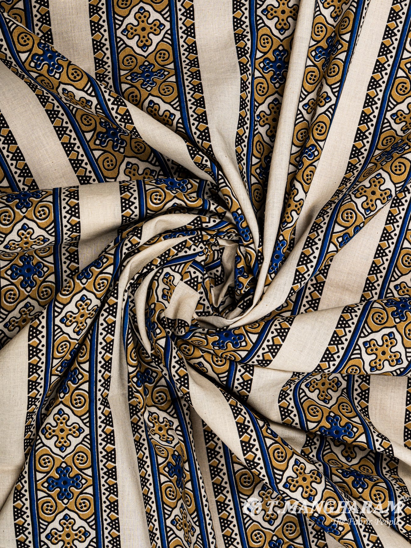 Beige Cotton Fabric - EC6242 view-1