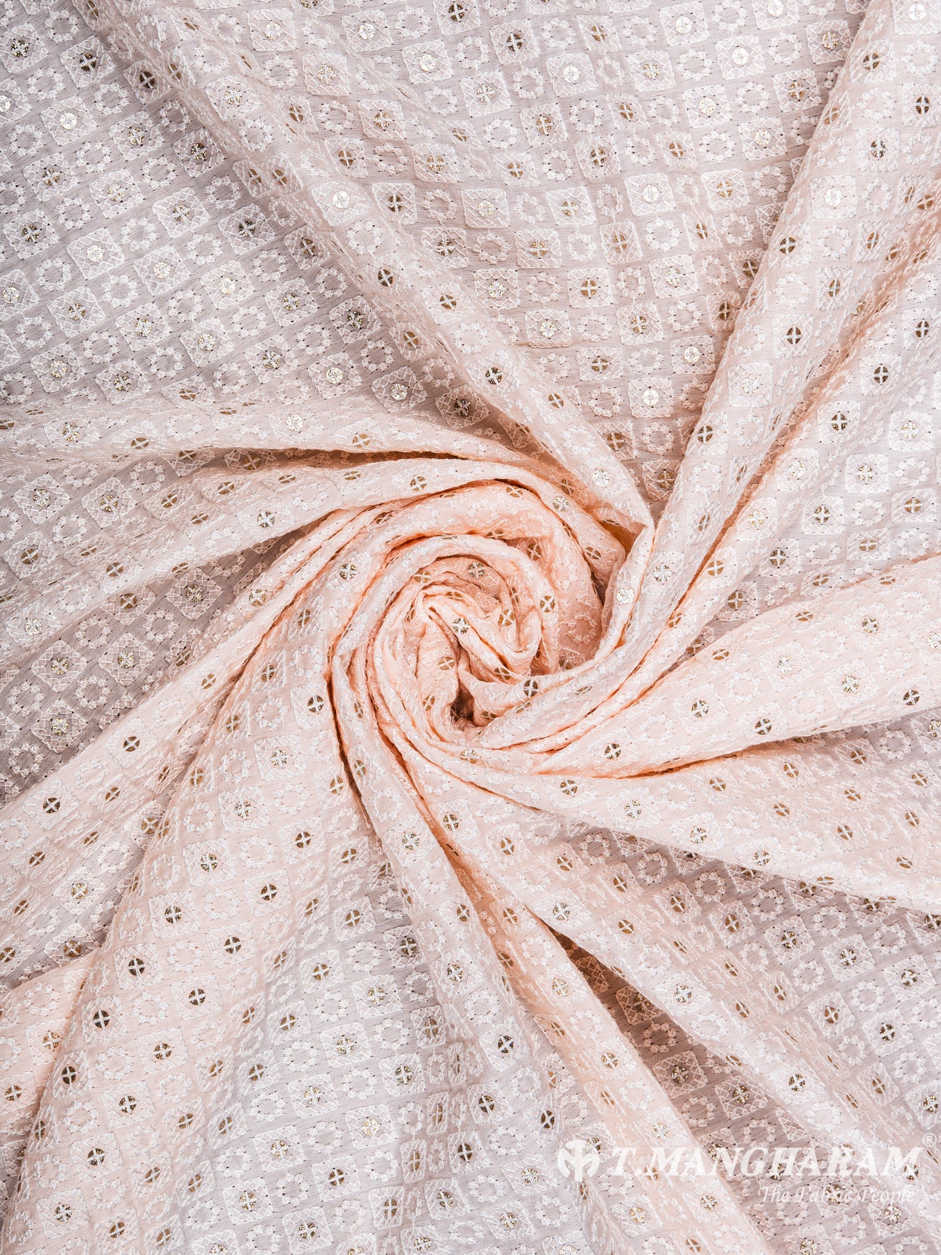 Baby Pink Cotton Fabric - EC6318 view-1