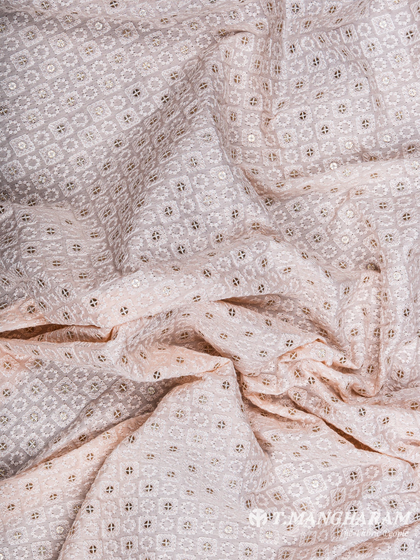 Baby Pink Cotton Fabric - EC6318 view-4