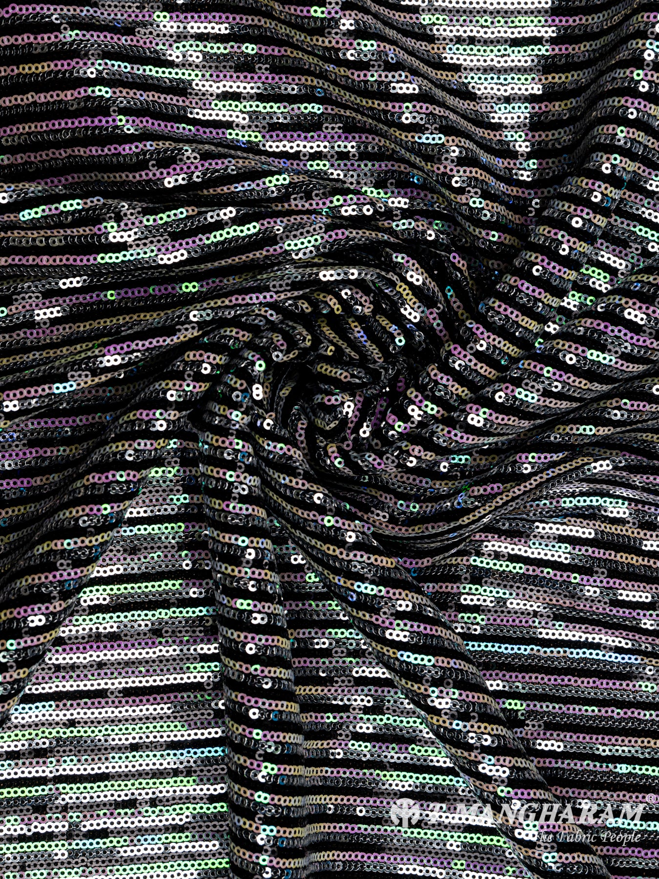 Black Fancy Net Fabric - EB3949 view-1