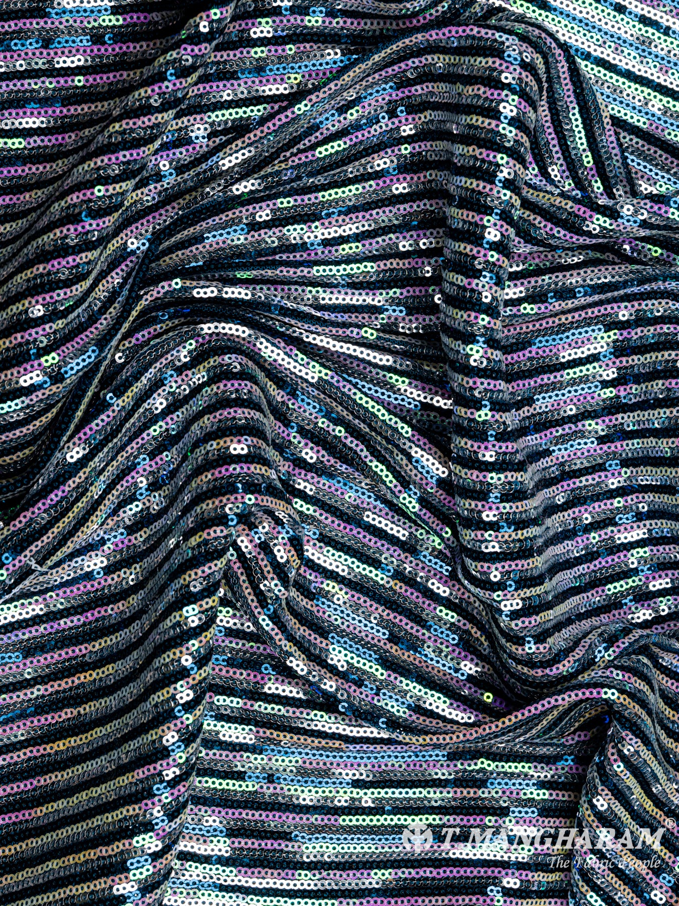 Blue Fancy Net Fabric - EB3948 view-4