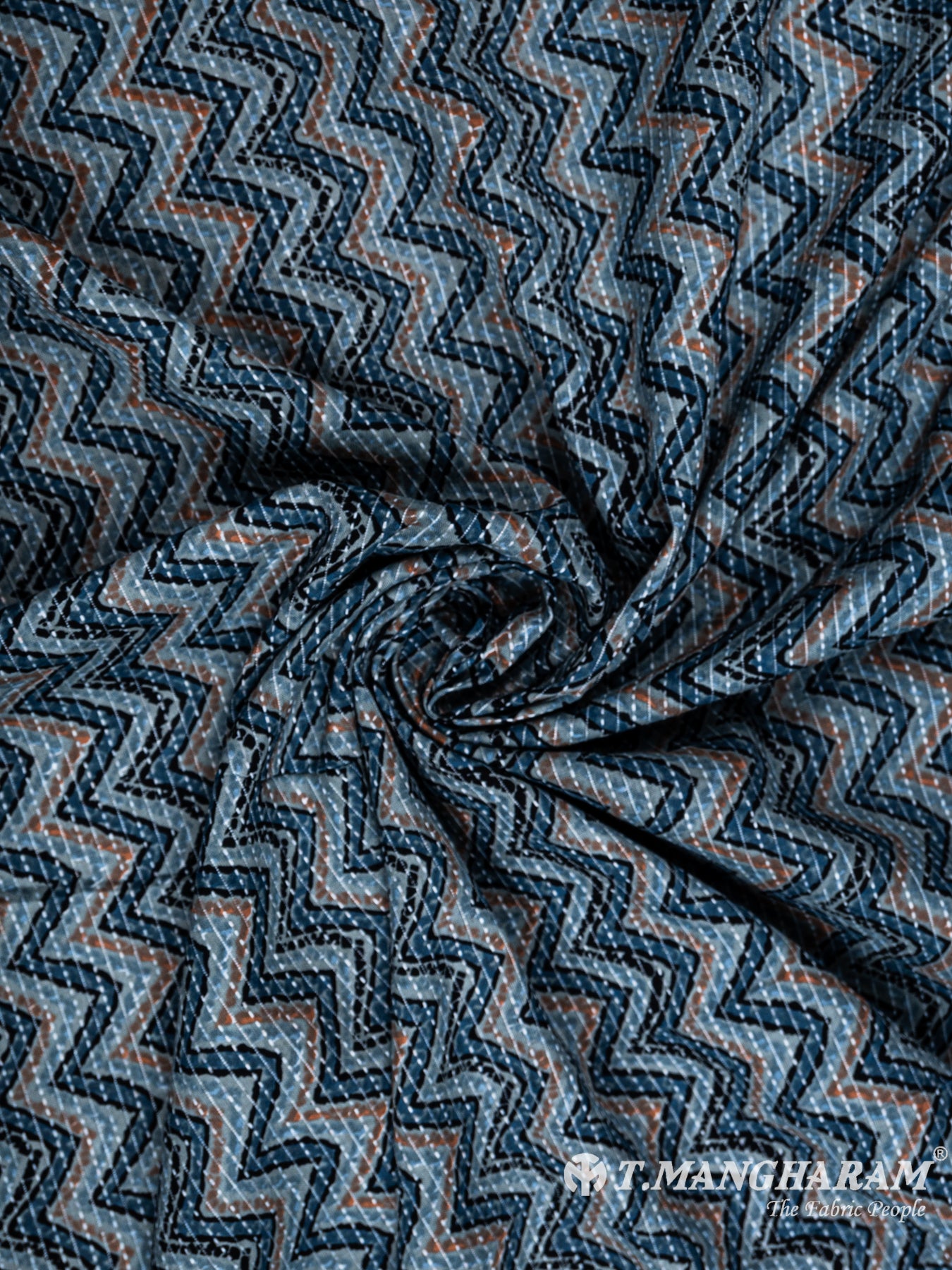 Blue Cotton Fabric - EC6199 view-1