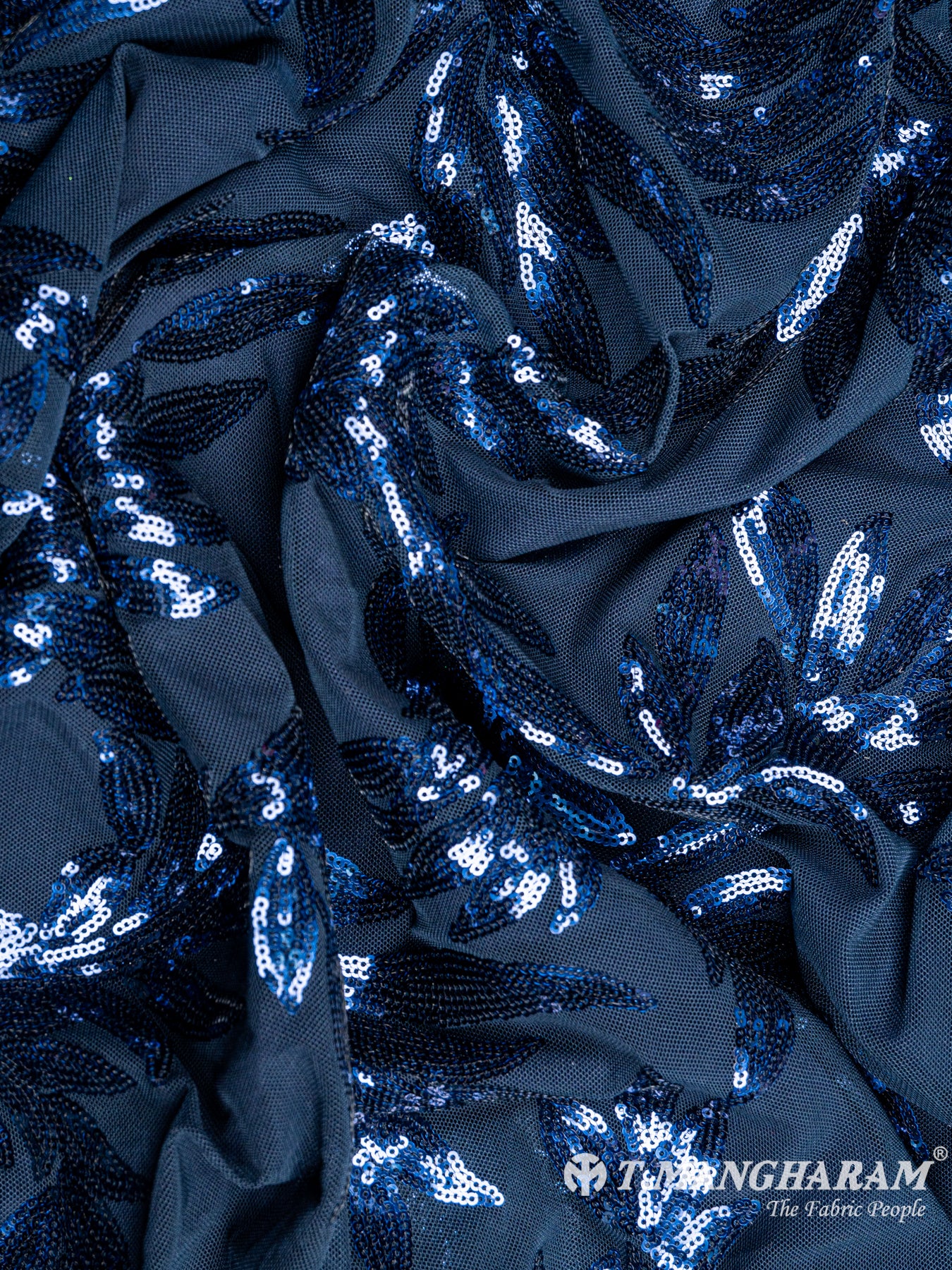 Blue Fancy Net Fabric - EB3929 view-4