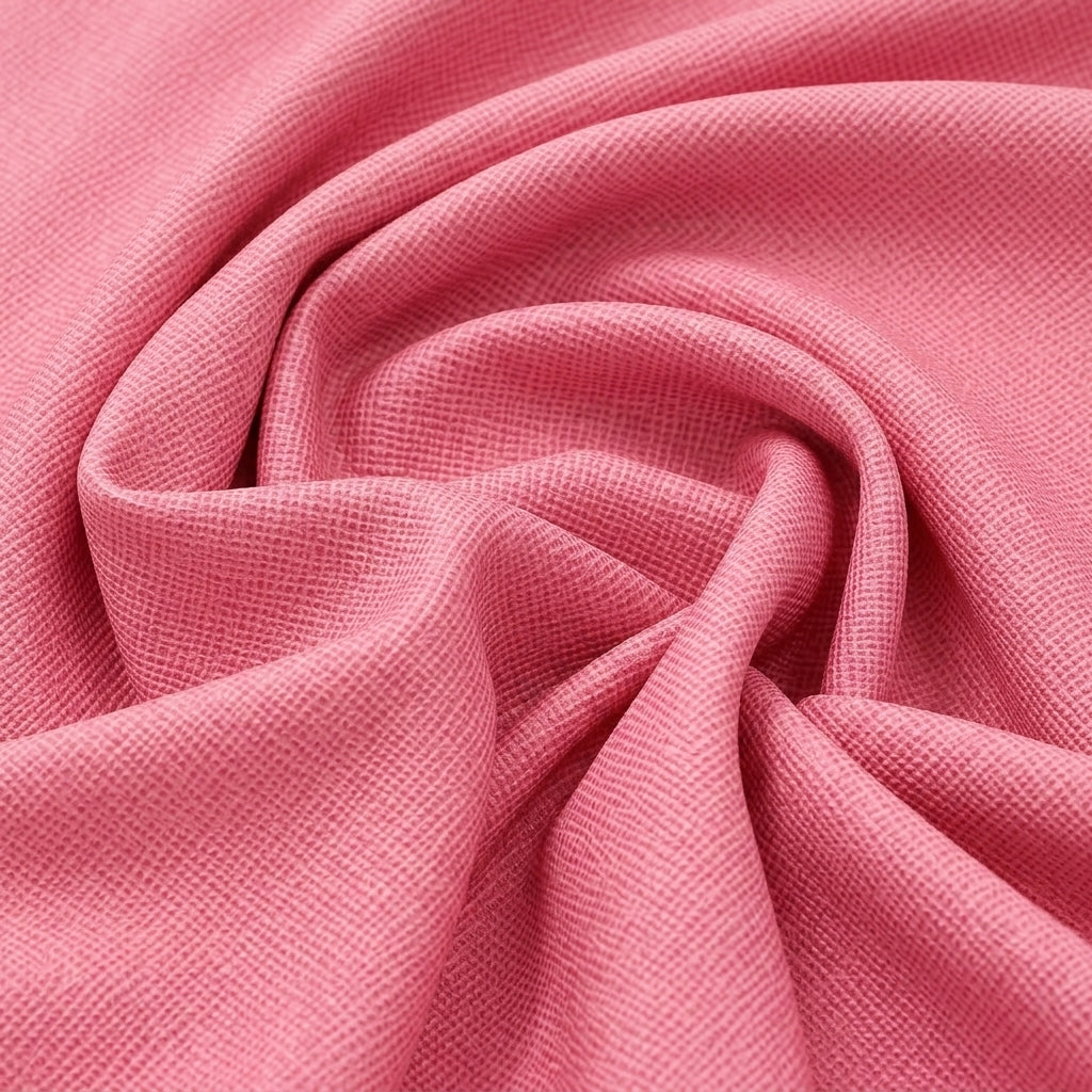 Swirled Dusty Pink Net Plain Net Fabric Showing Drape